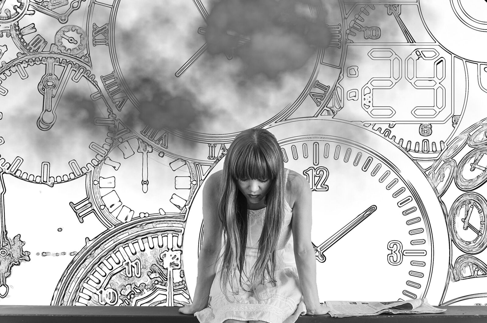 Canon EOS 550D (EOS Rebel T2i / EOS Kiss X4) sample photo. Girl, time, time pressure photography