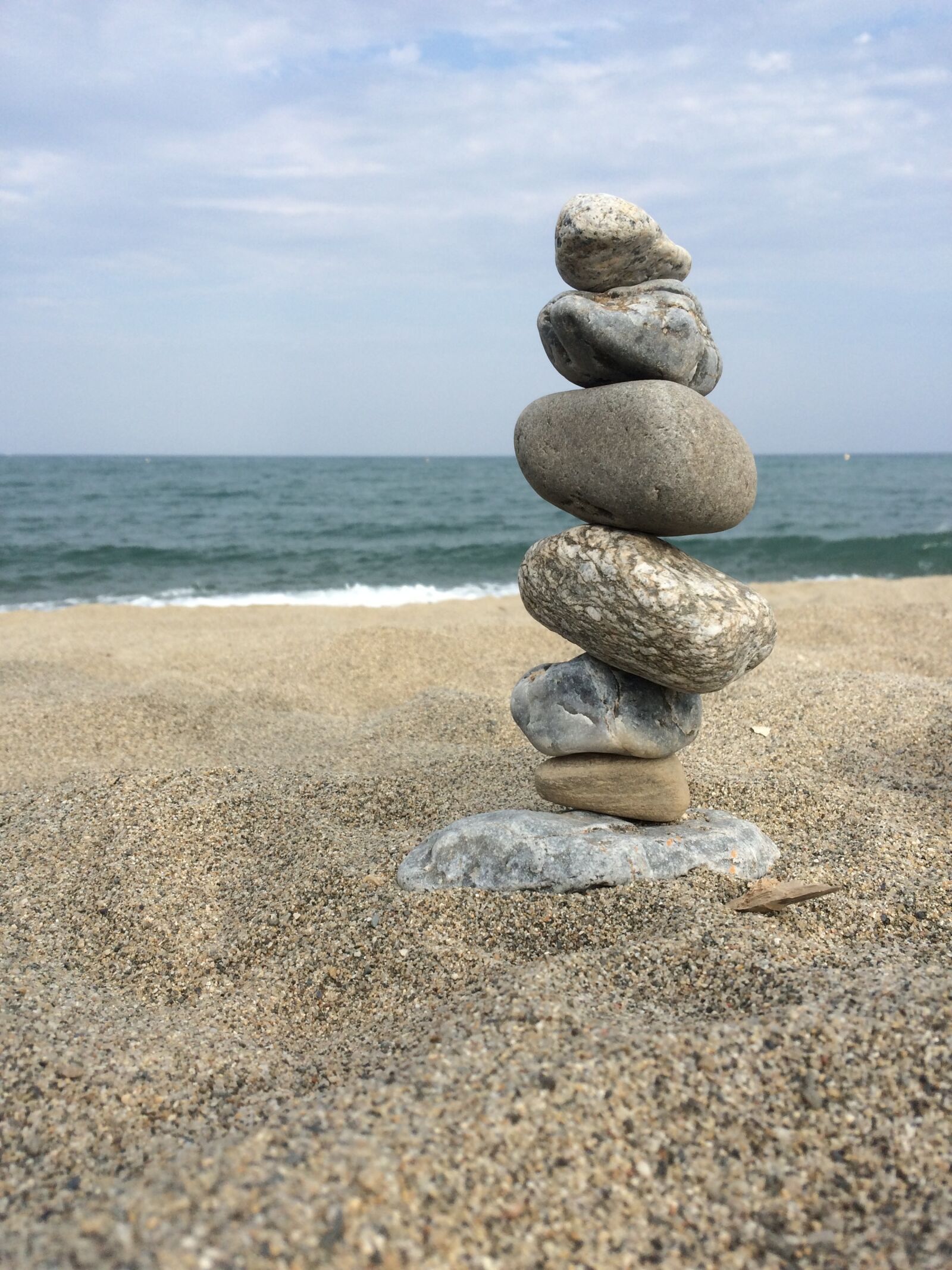 Apple iPhone 5s sample photo. Mediterranean, sea, rock, balancing photography