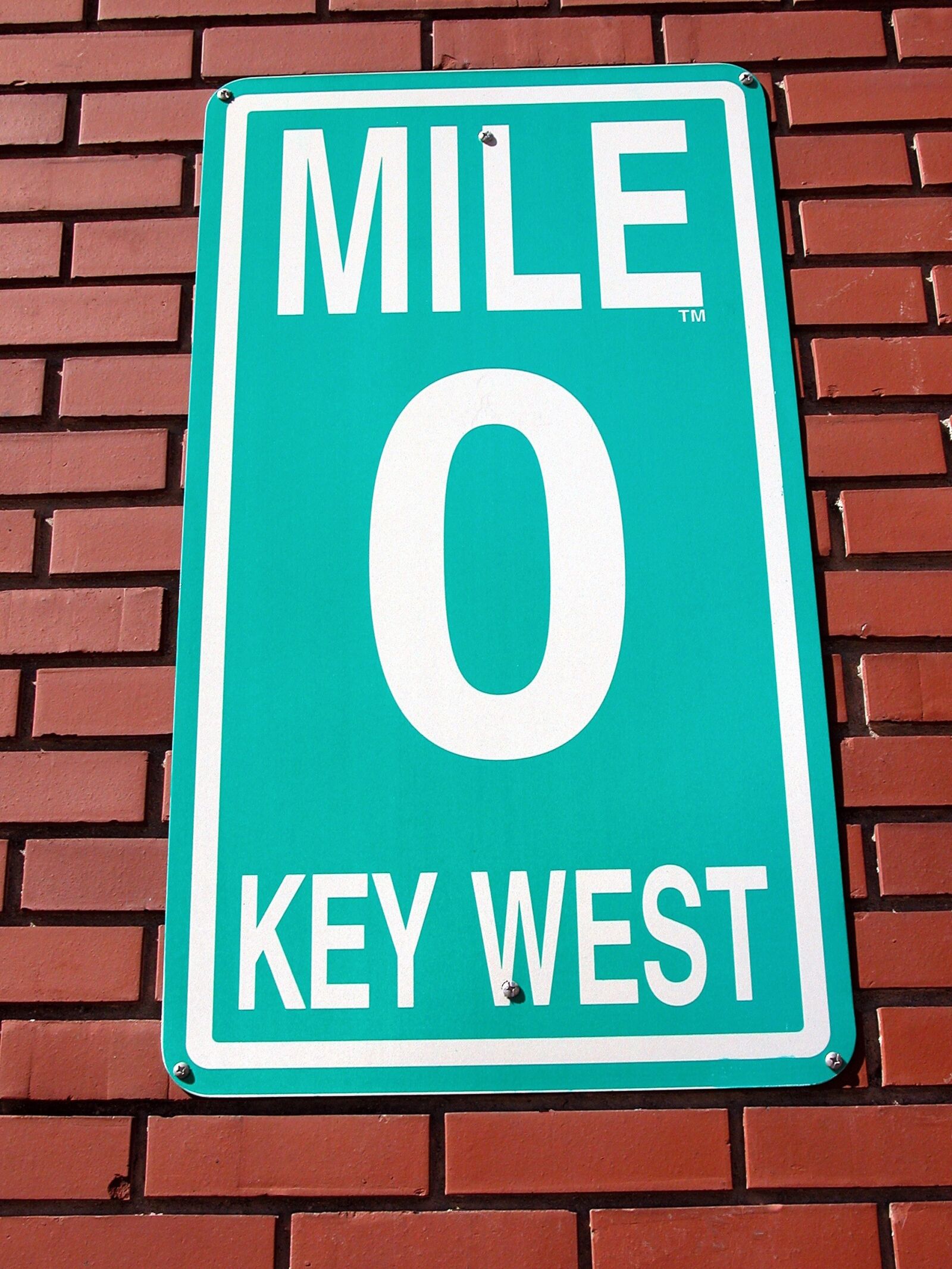 Nikon E5700 sample photo. Mile marker zero, sign photography