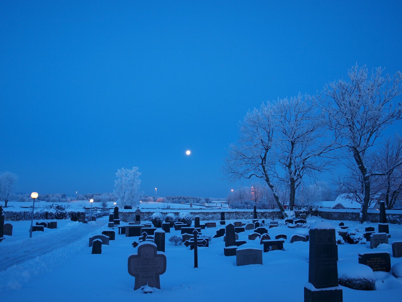 Olympus E-520 (EVOLT E-520) sample photo. Winter, cemetery, snow photography