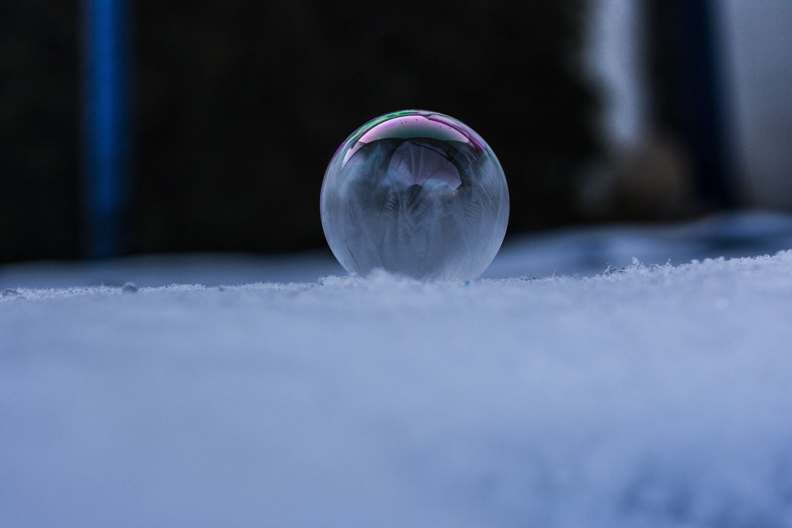 Nikon D7200 sample photo. Frozen, soap bubbles, winter photography