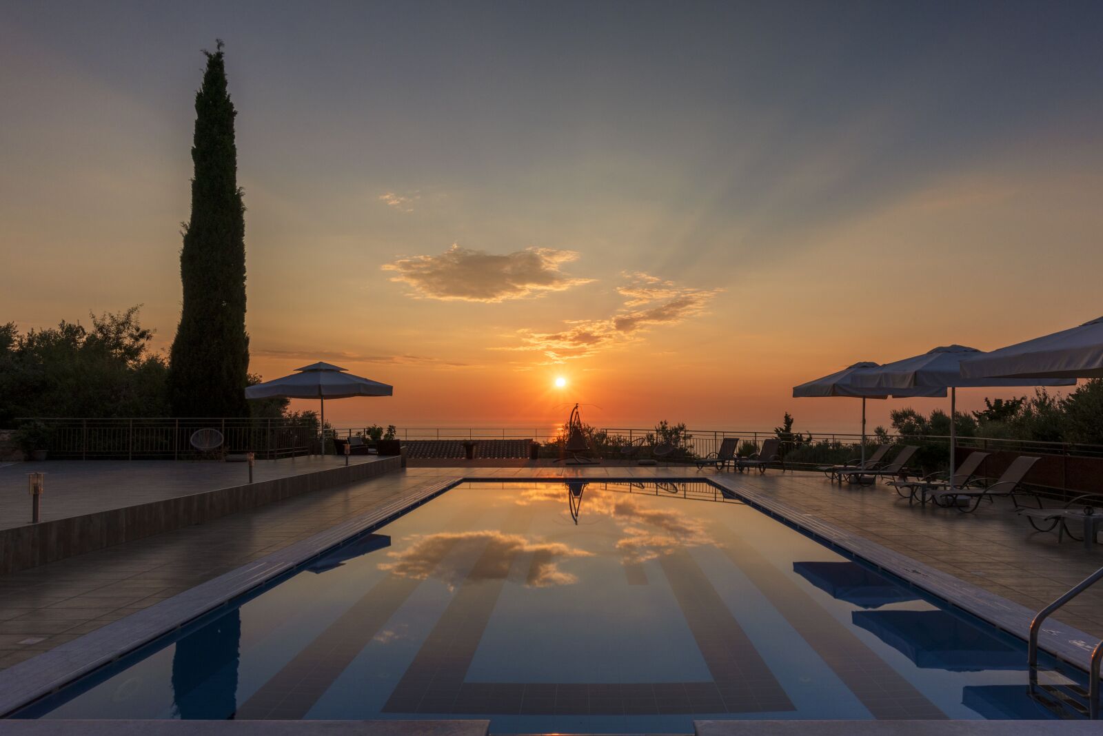 Nikon D750 sample photo. Sunset, pool, sea photography