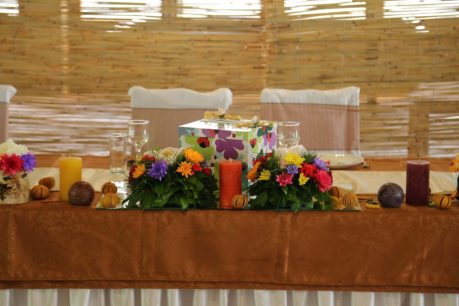 Canon EF 24-105mm F4L IS USM sample photo. Tablecloth, candle, gifts, table photography