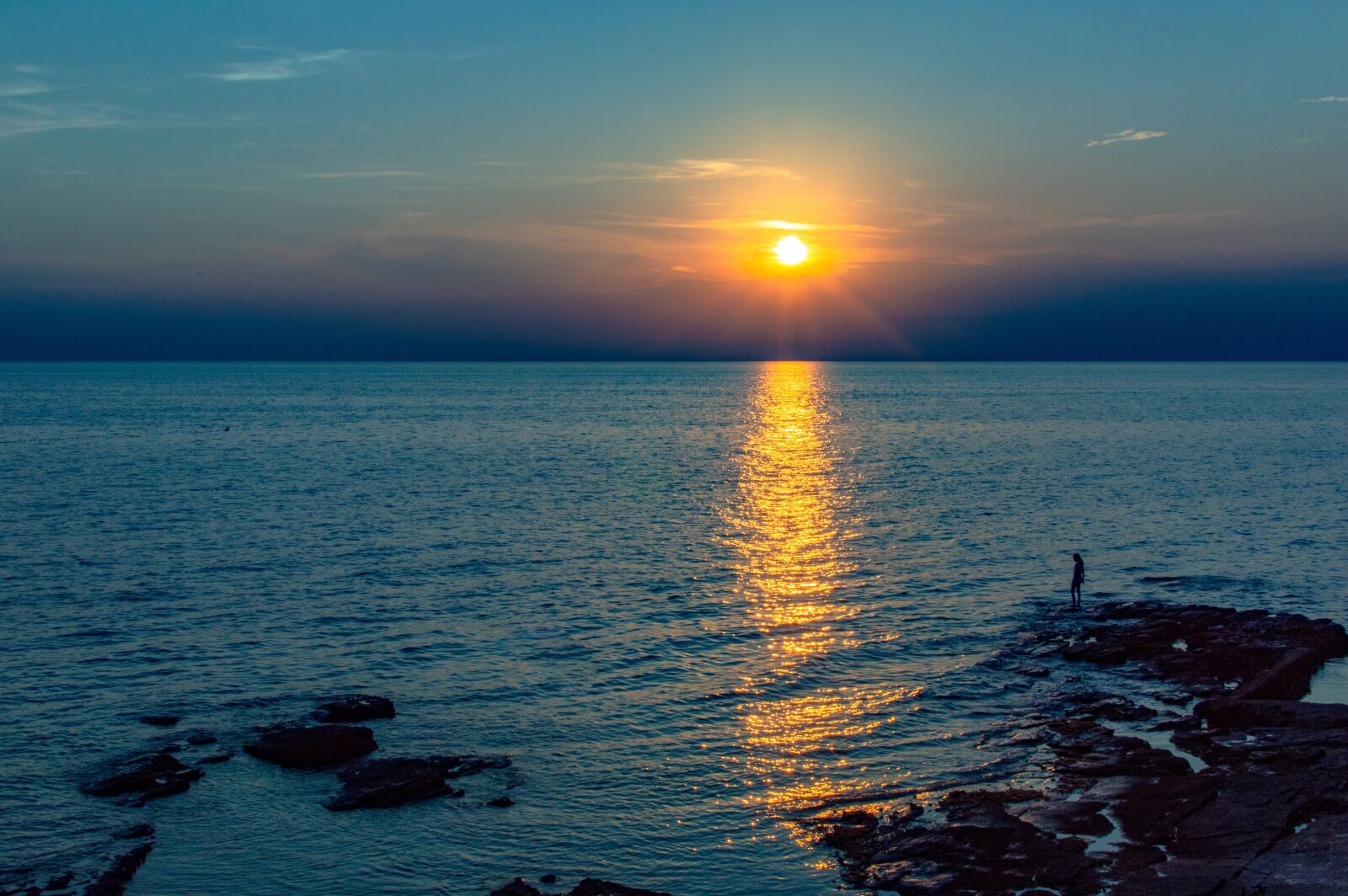 Nikon D3200 sample photo. Sea, sunset, horizon photography