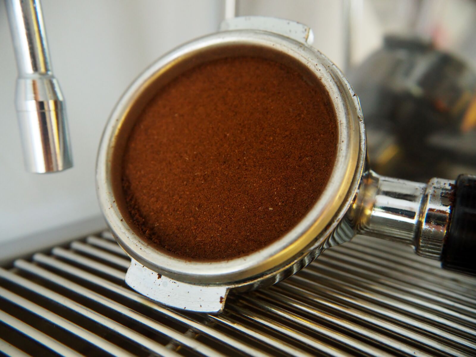Olympus OM-D E-M10 sample photo. Portafilter, coffee, espresso photography