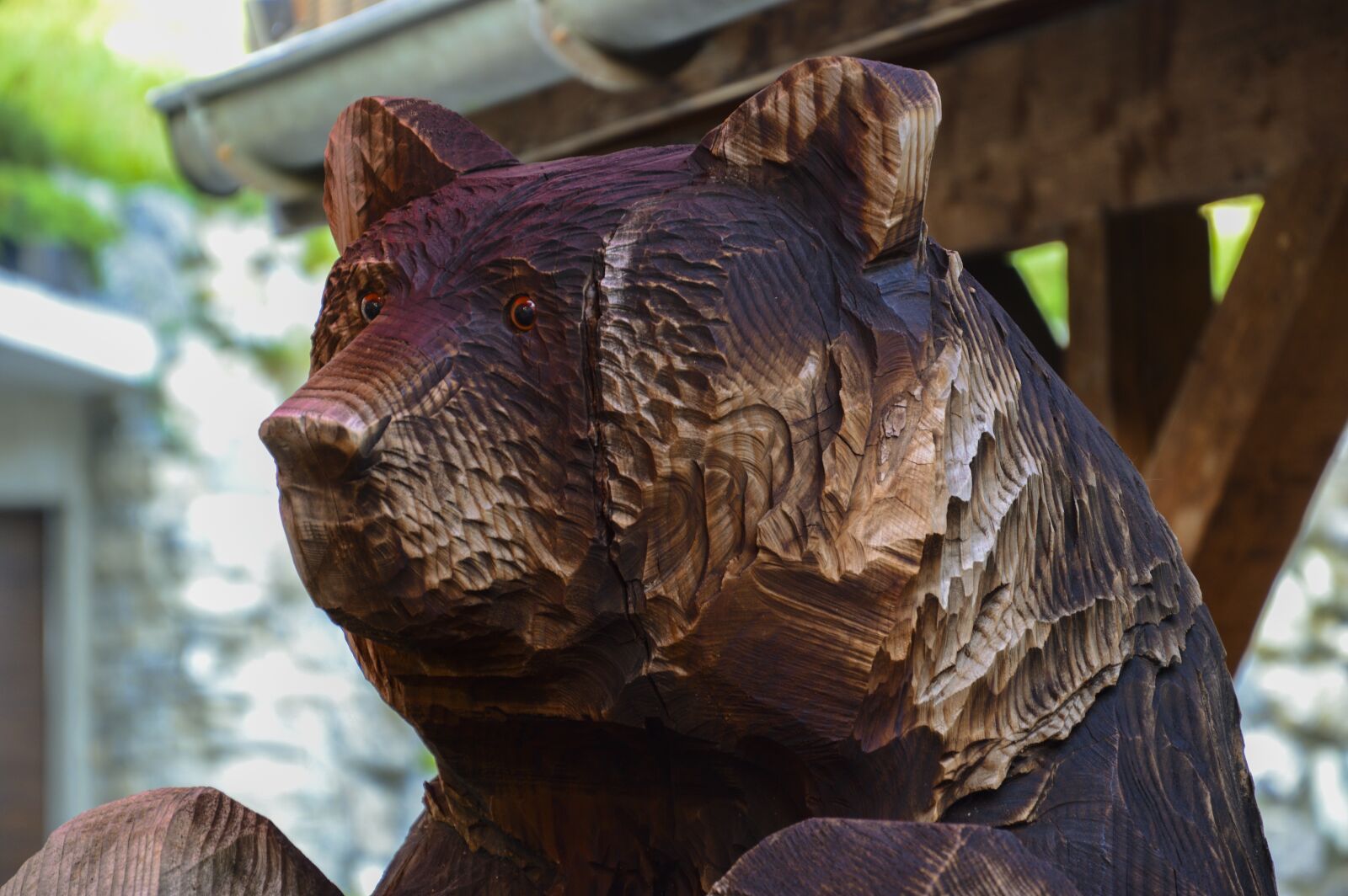 Nikon D3200 sample photo. Bear, wooden bear, wood photography