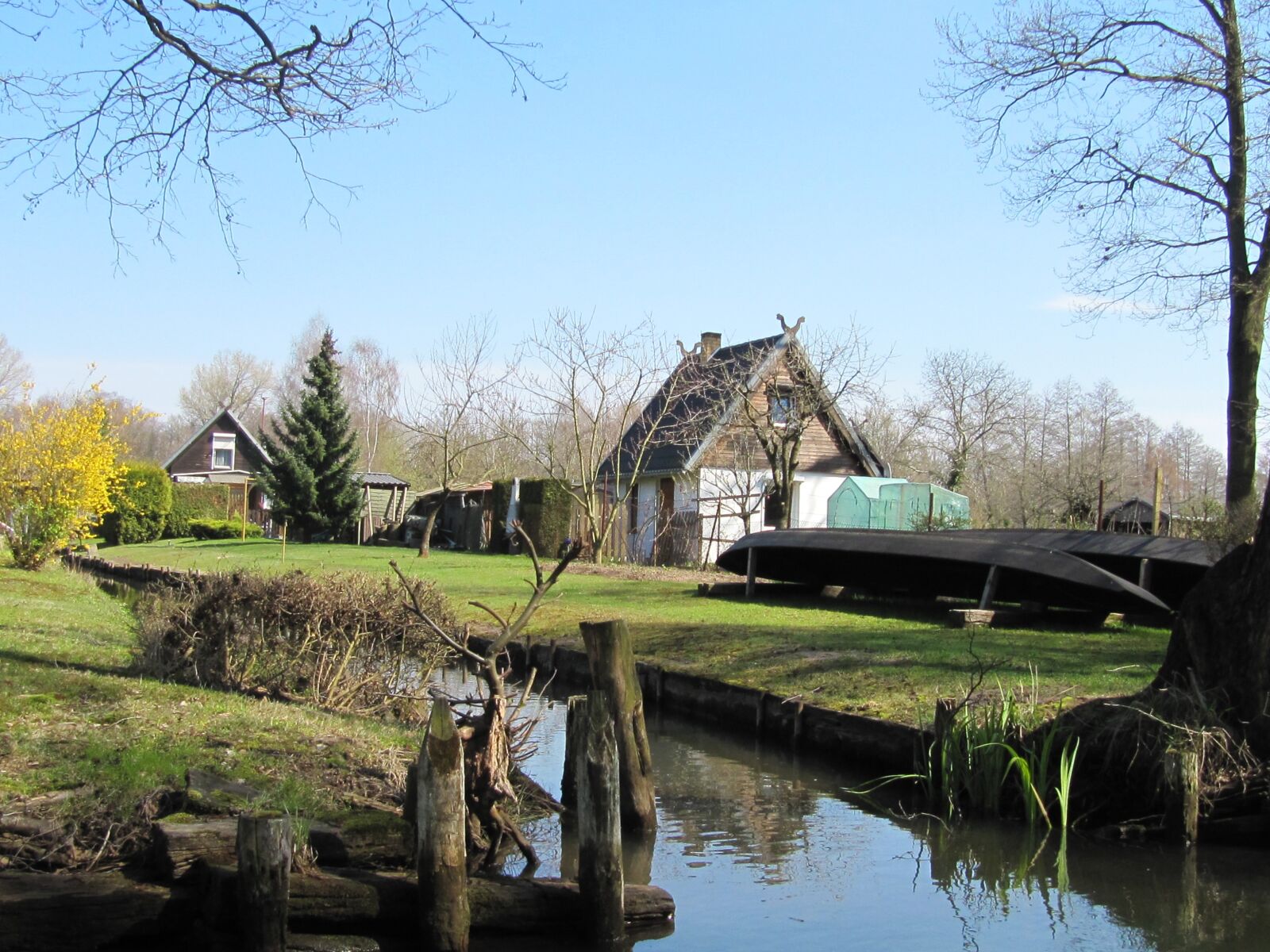 Canon PowerShot SX200 IS sample photo. Spreewald, flat barge, kiellos photography