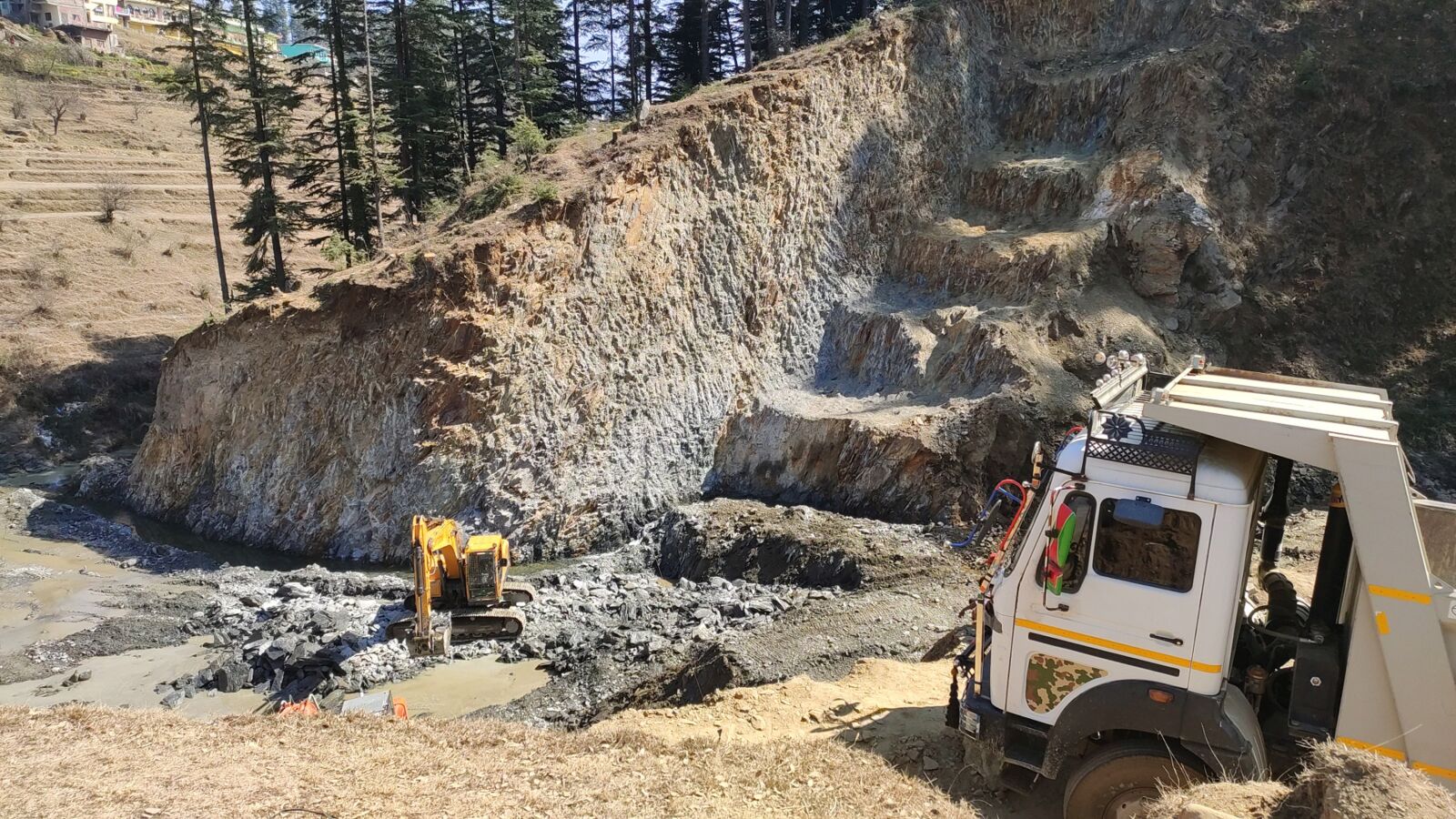 Xiaomi Redmi Note 7 Pro sample photo. Construction, excavation, valley photography