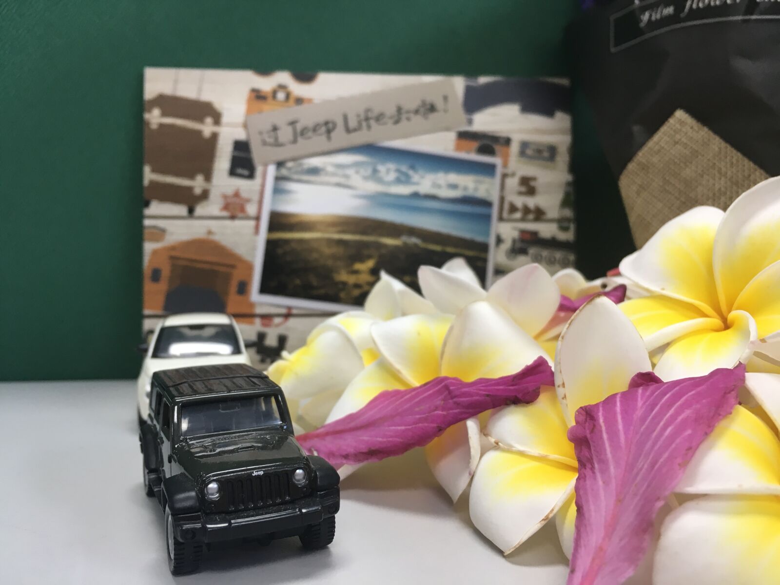 Apple iPhone 6s sample photo. Jeep, plumeria, travel photography
