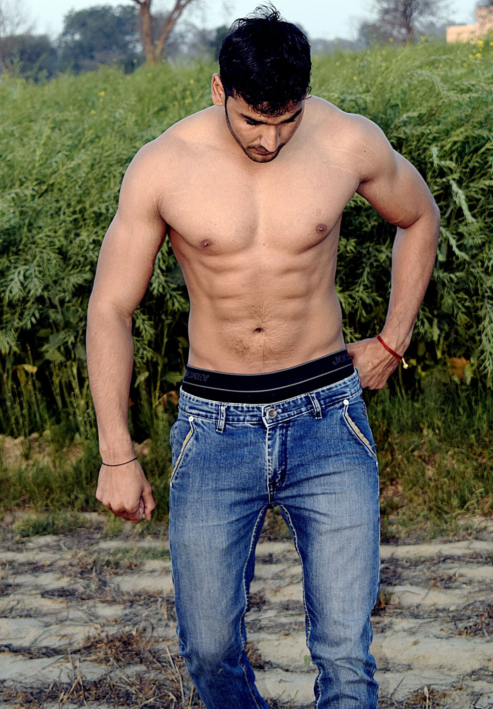 Nikon D3300 sample photo. Man, shirtless, fitness photography