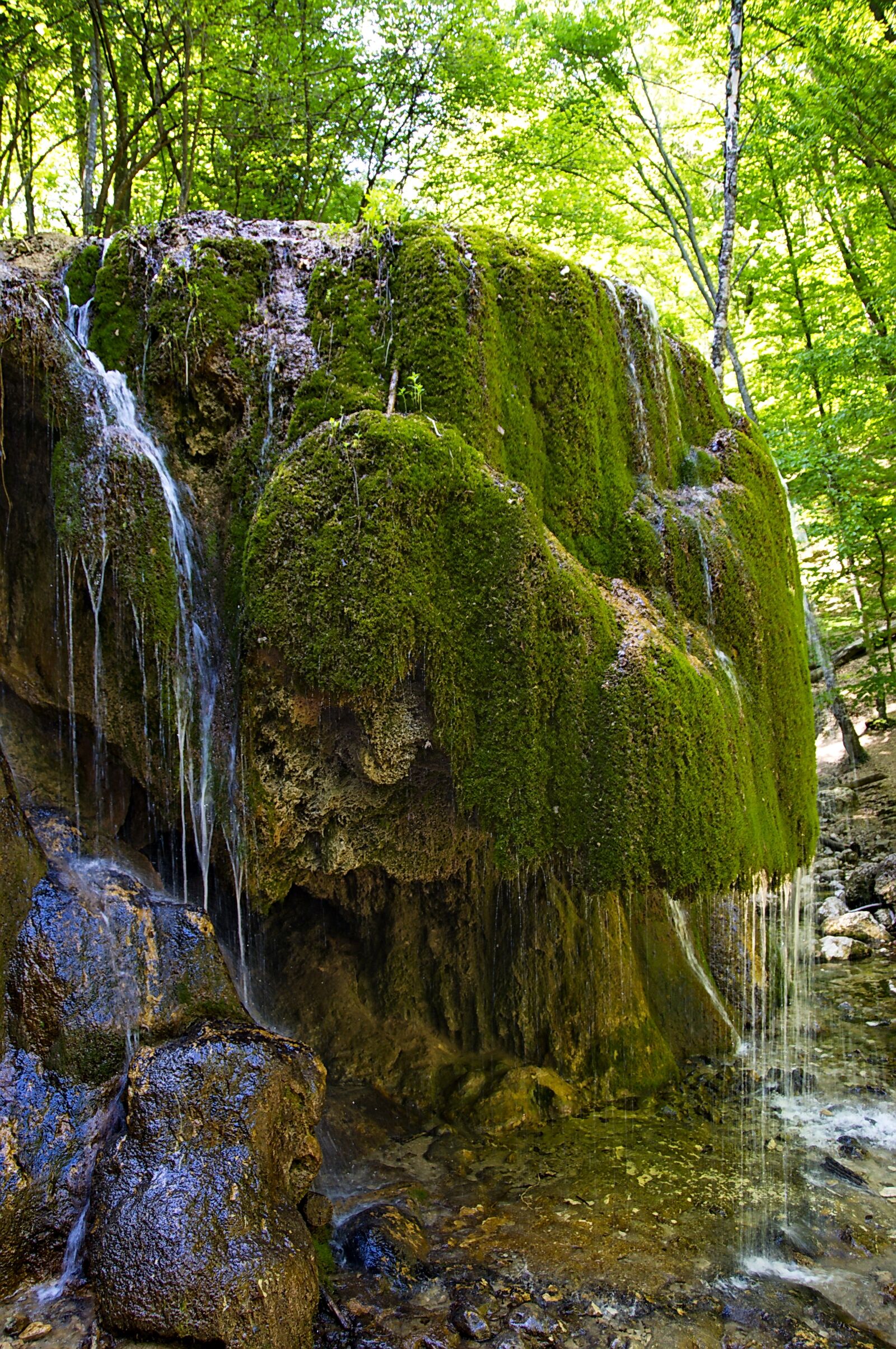 Nikon D90 sample photo. Crimea, mountains, waterfall silver photography