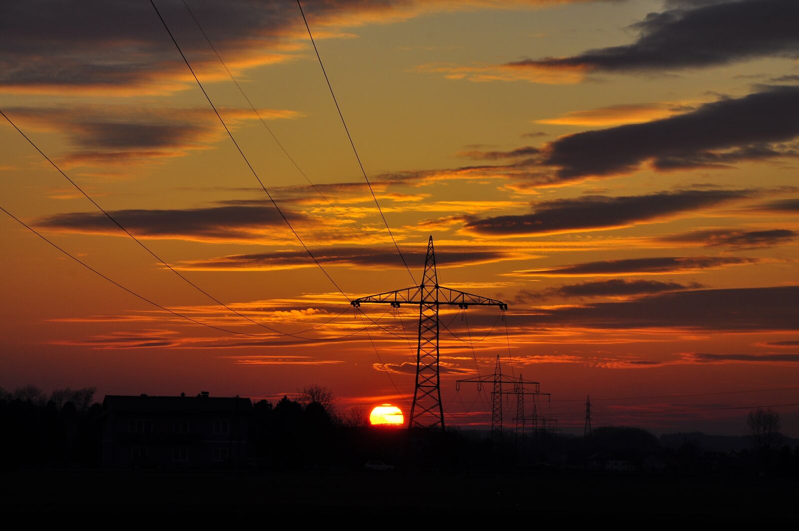 Nikon D5000 sample photo. Sunset, evening mood, clouds photography