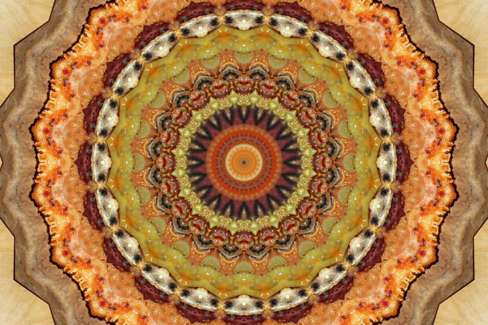Canon EOS 1200D (EOS Rebel T5 / EOS Kiss X70 / EOS Hi) sample photo. Pizza, mandala, yantra photography