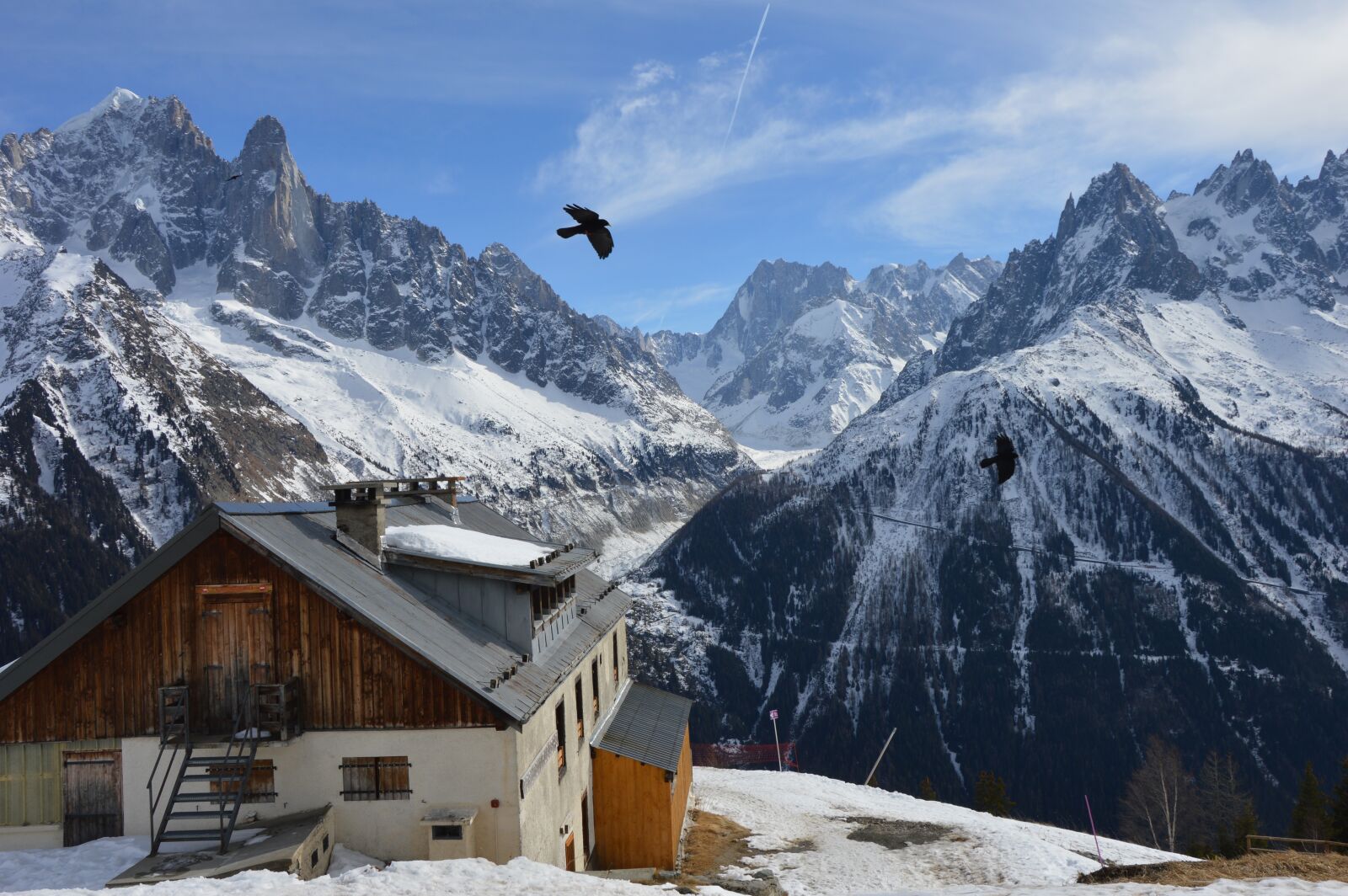 Nikon D3200 sample photo. Mountain, house, snow photography