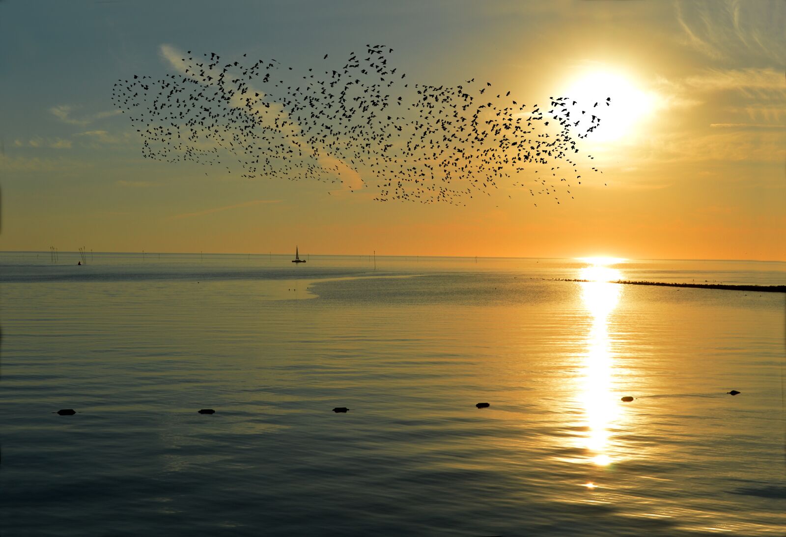 Nikon D3200 sample photo. Sunset, north sea, abendstimmung photography