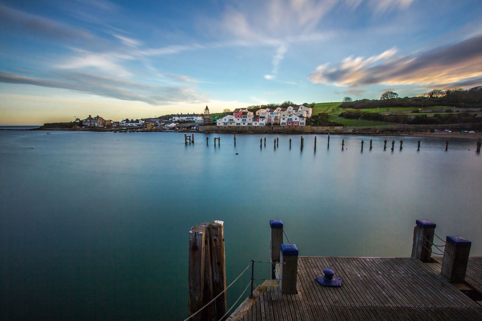 Canon EOS 60D sample photo. Swanage bay, ocean, pier photography