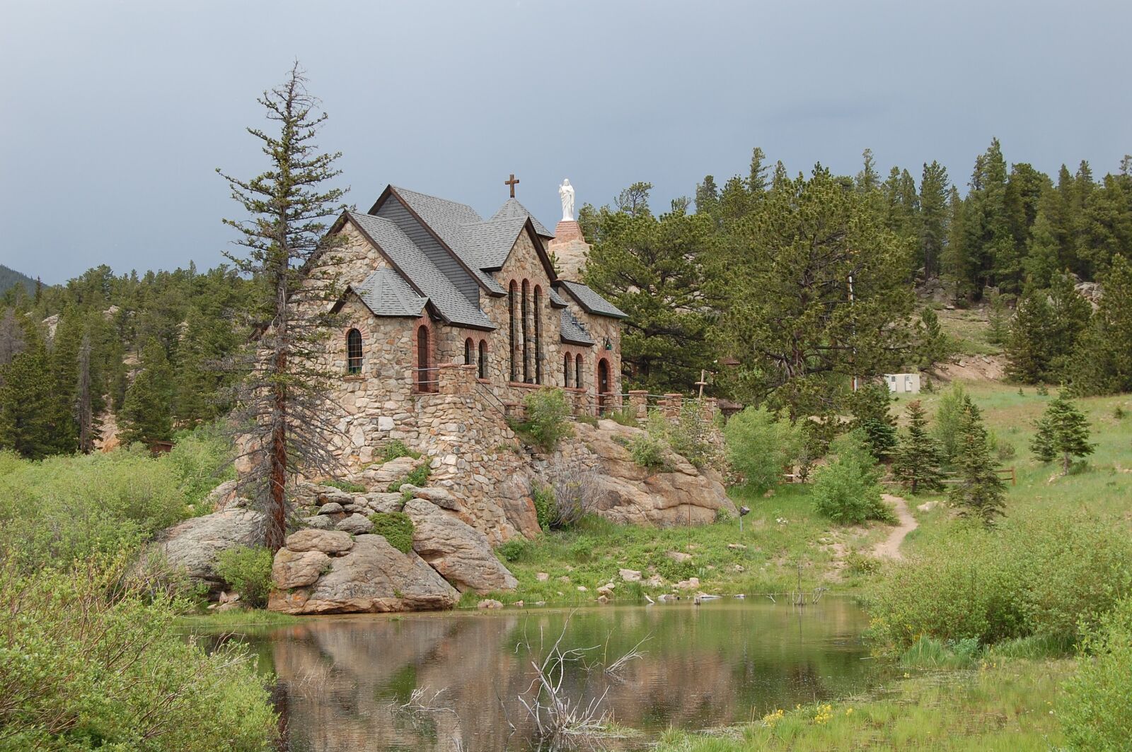 Nikon D40 sample photo. Church, estes park, colorado photography