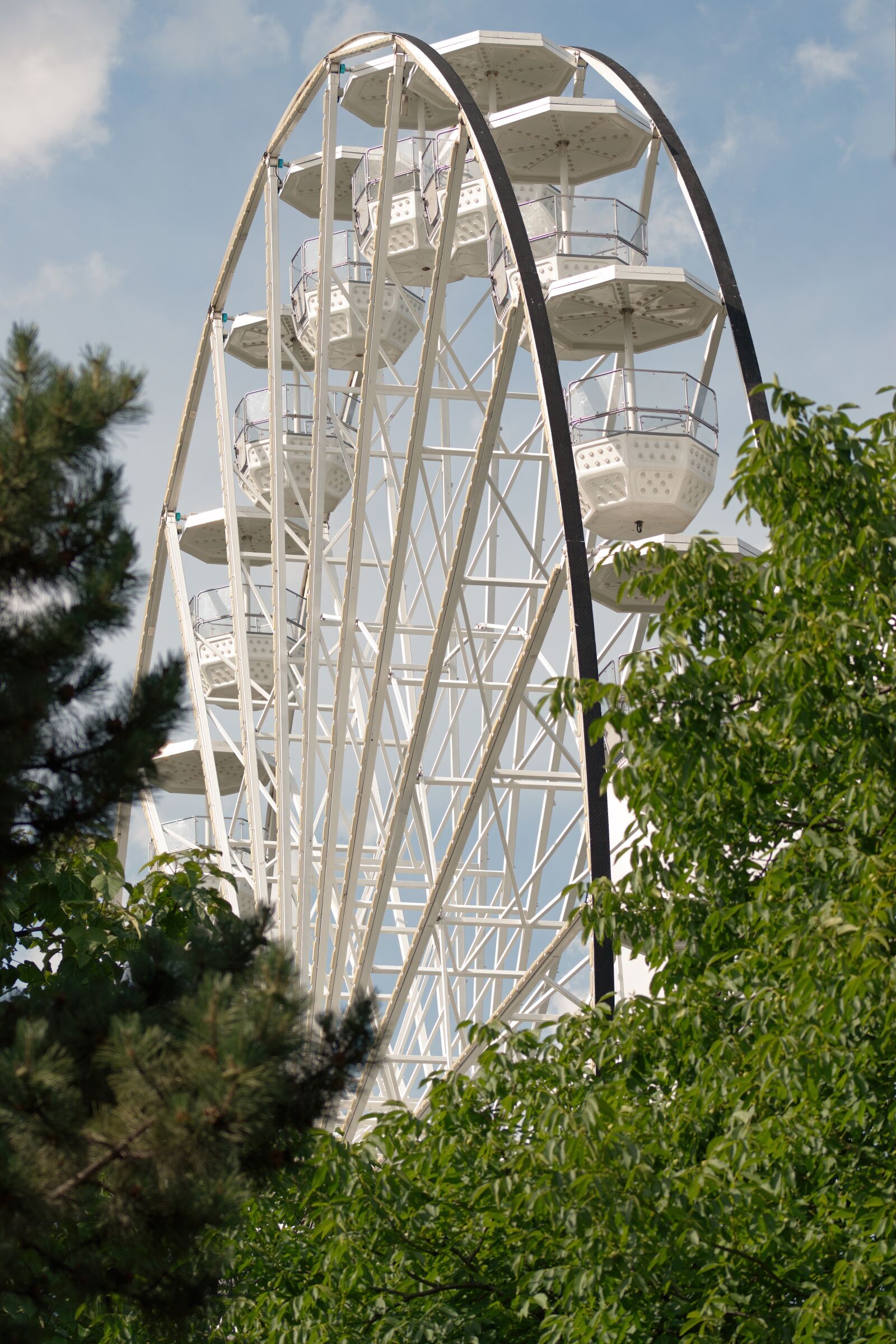 Nikon D5300 sample photo. Ferris wheel, gondolas, trees photography