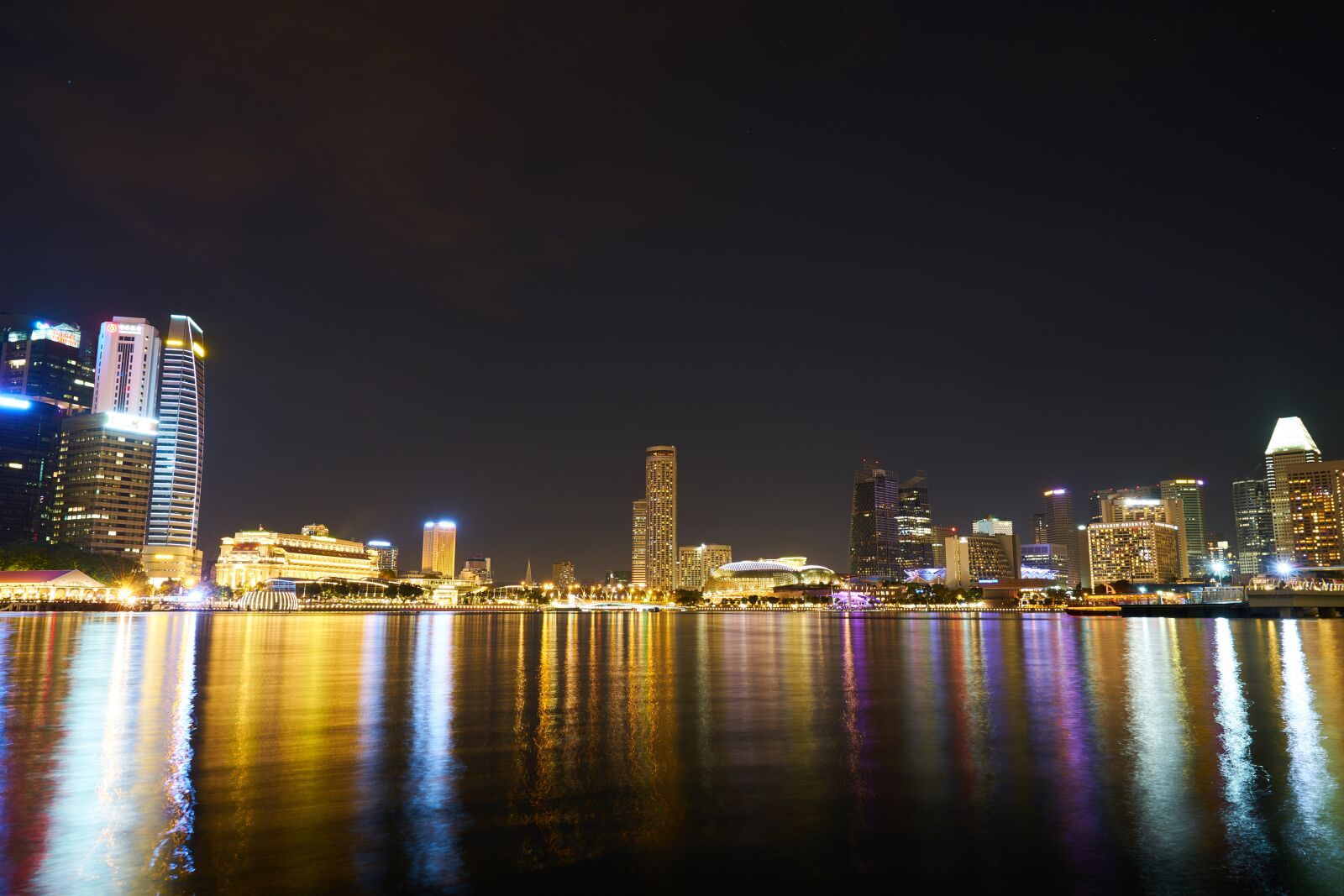 Sony a7R II sample photo. Singapore, buildings, long exposure photography