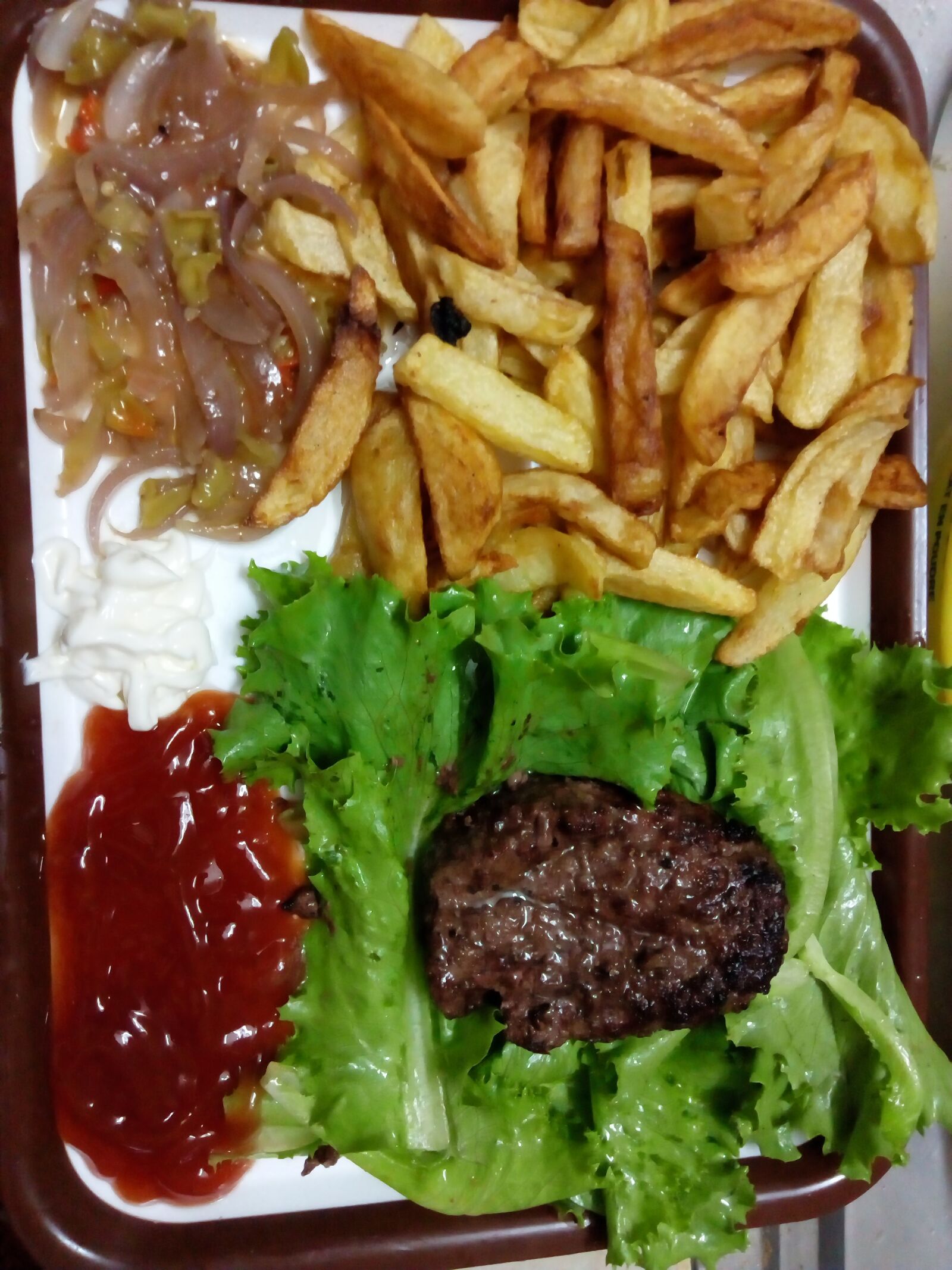 Infinix HOT5 sample photo. Salad, fried, burger photography