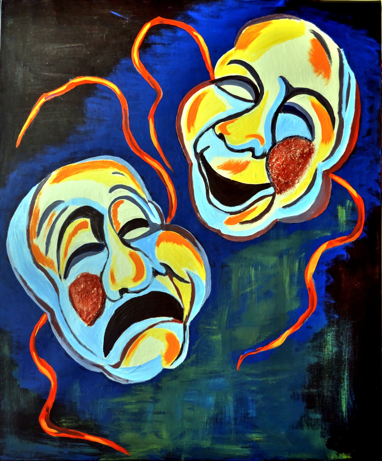 Nikon D3100 sample photo. Abstract painting, acrylic paint photography