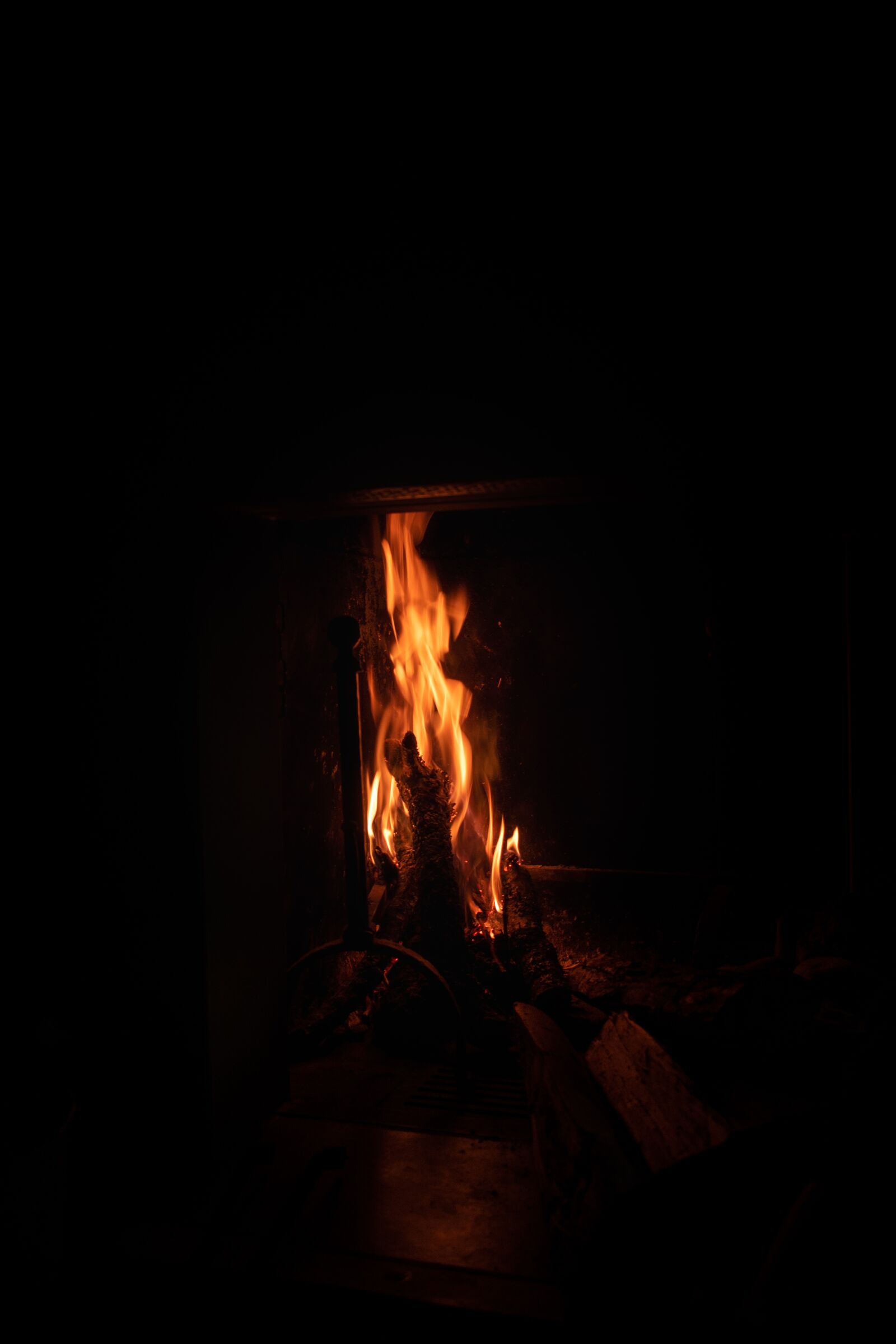 Nikon D5600 sample photo. Fire, fireplace, wood photography