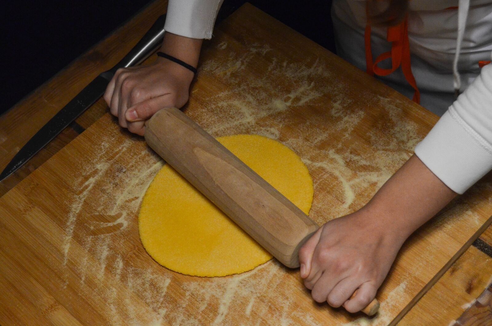 Nikon D5100 sample photo. Dough, rolling pin, pasta photography