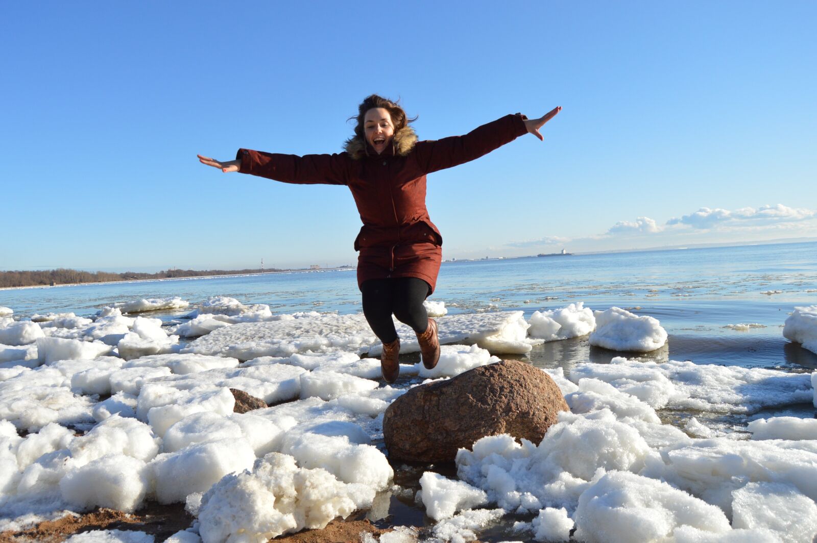Nikon D3200 sample photo. Sun, coast, ice photography