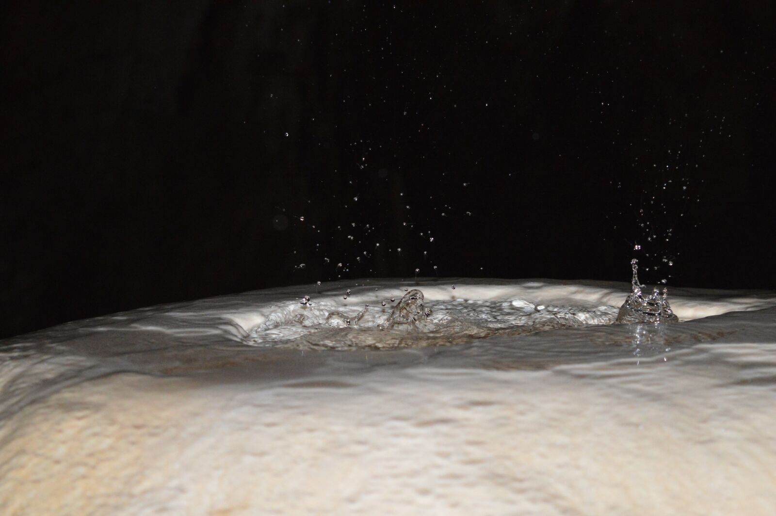 Nikon D3200 sample photo. Cave, water drops, white photography