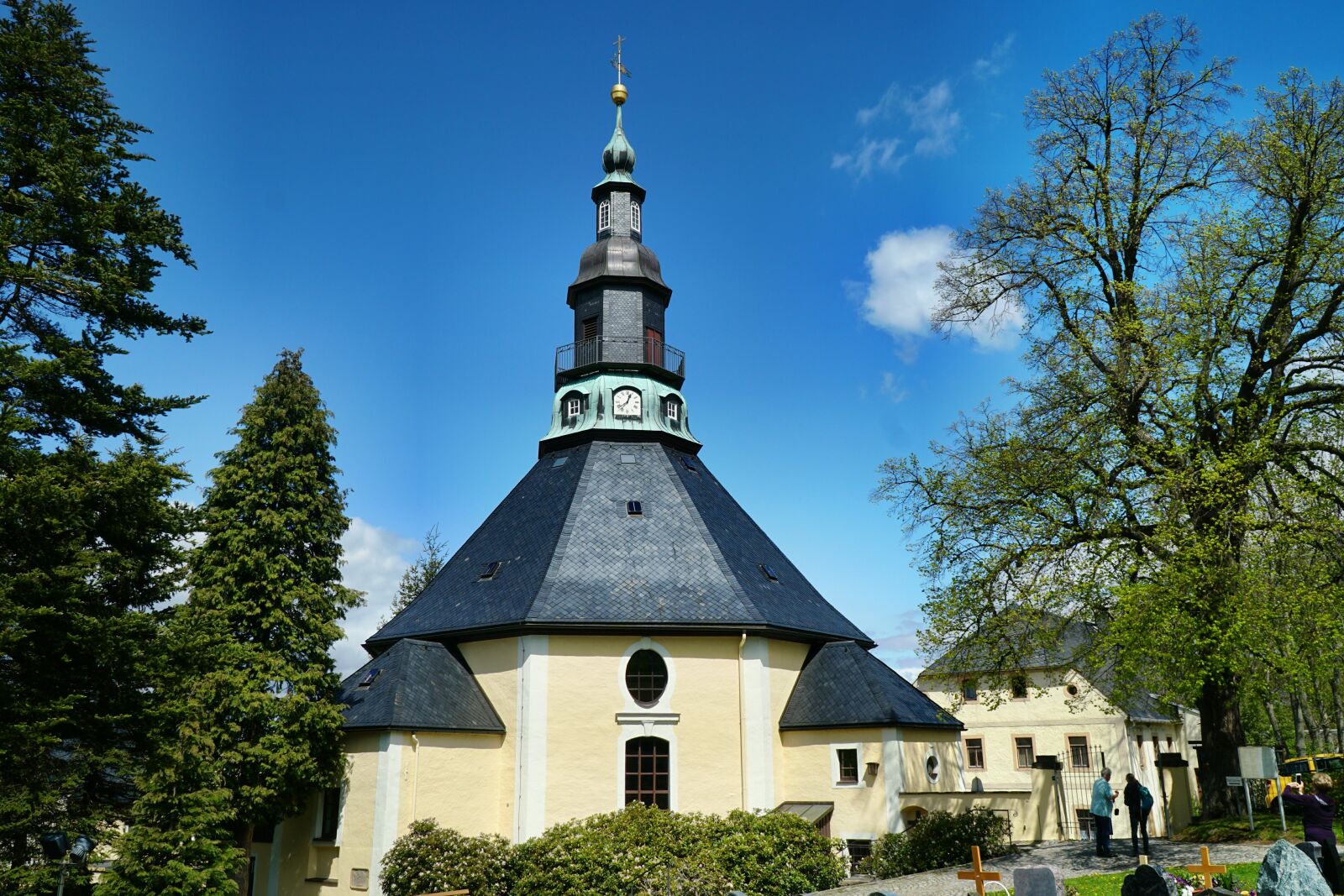Sony a6300 + Sony E PZ 18-105mm F4 G OSS sample photo. Mountain church, seiffen, ore photography