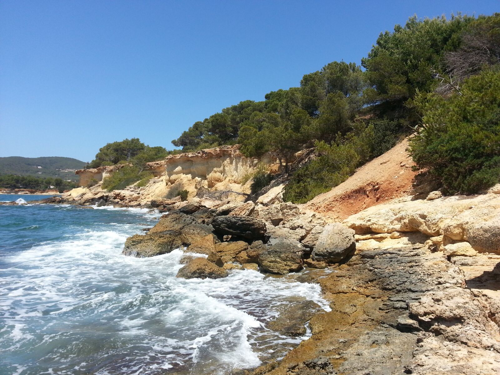 Samsung Galaxy S3 sample photo. Rocky beach, ibiza, freedom photography