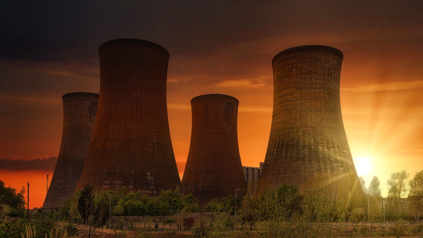 DT 17-40mm F4 SAM sample photo. Cooling towers, industry, sunset photography
