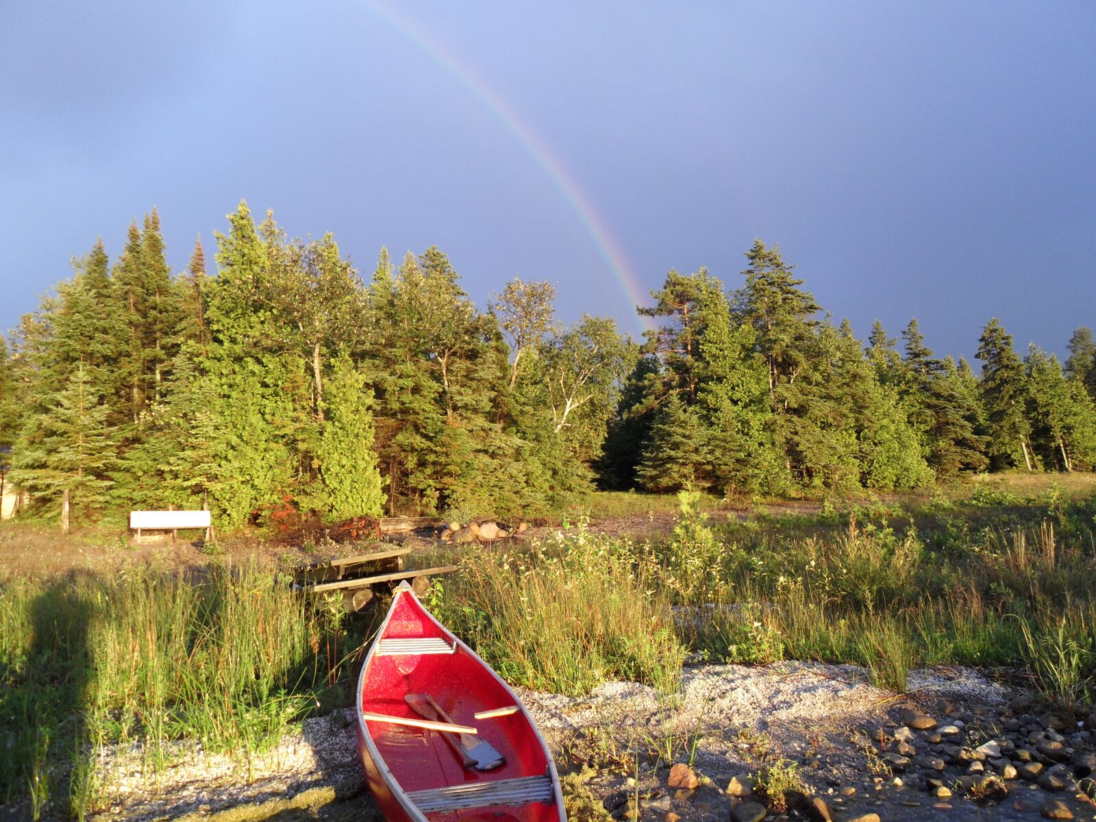 Samsung WB1000 / VLUU WB1000 /  TL320 sample photo. Canoe, canada, rainbow photography