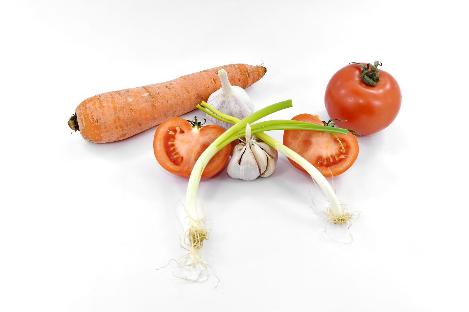 Nikon D5500 sample photo. Antioxidant, carrot, garlic, tomatoes photography