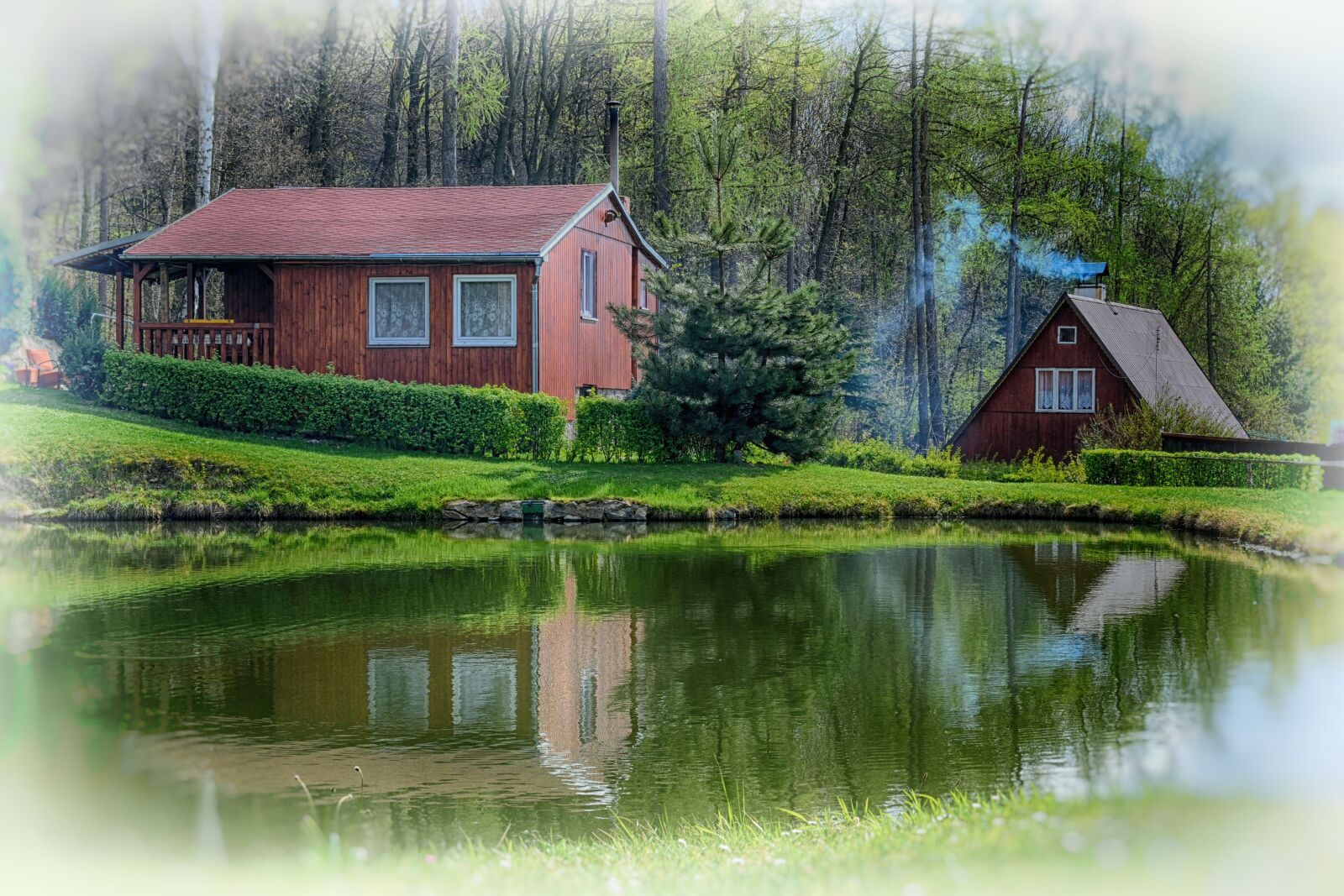 Nikon D3300 sample photo. Nature, pond, cottage photography