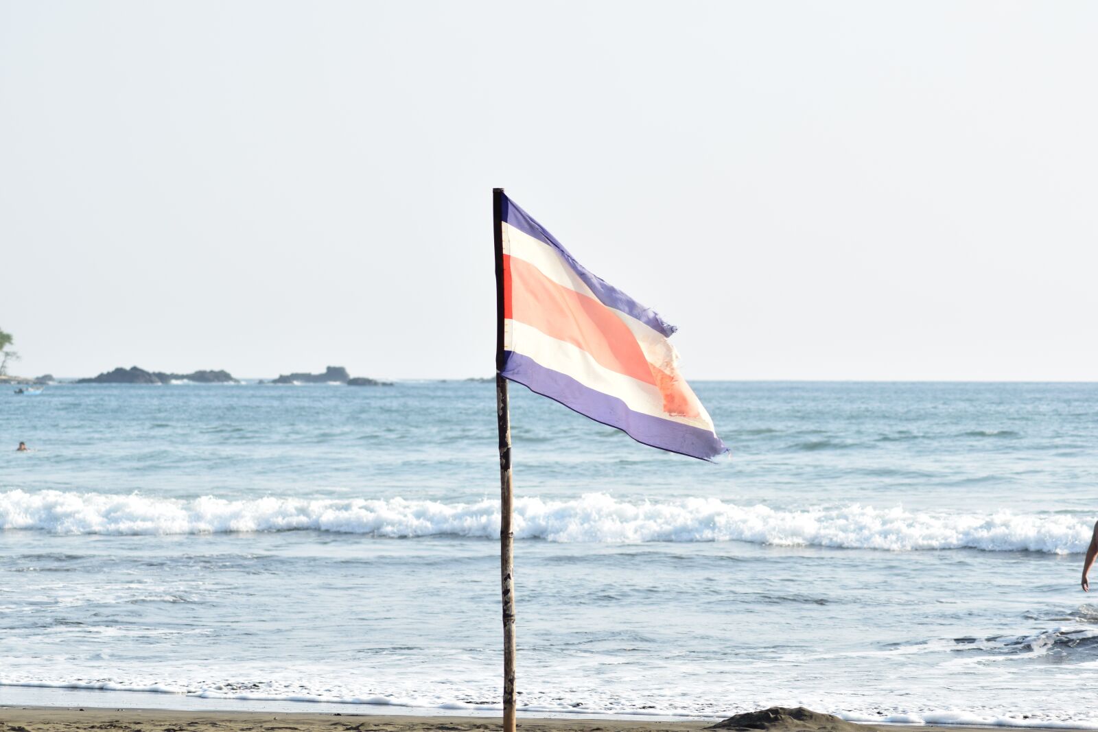 Nikon D5300 sample photo. Flag, beach, summer photography
