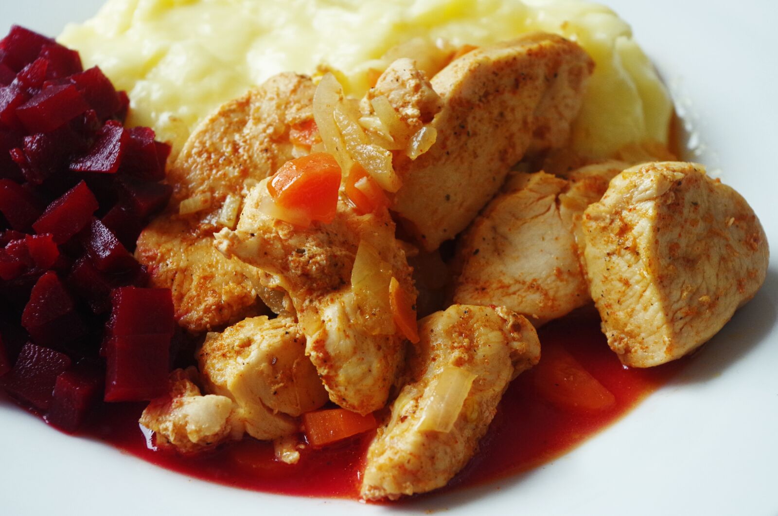 Pentax K-500 sample photo. Meal, lunch, chicken photography