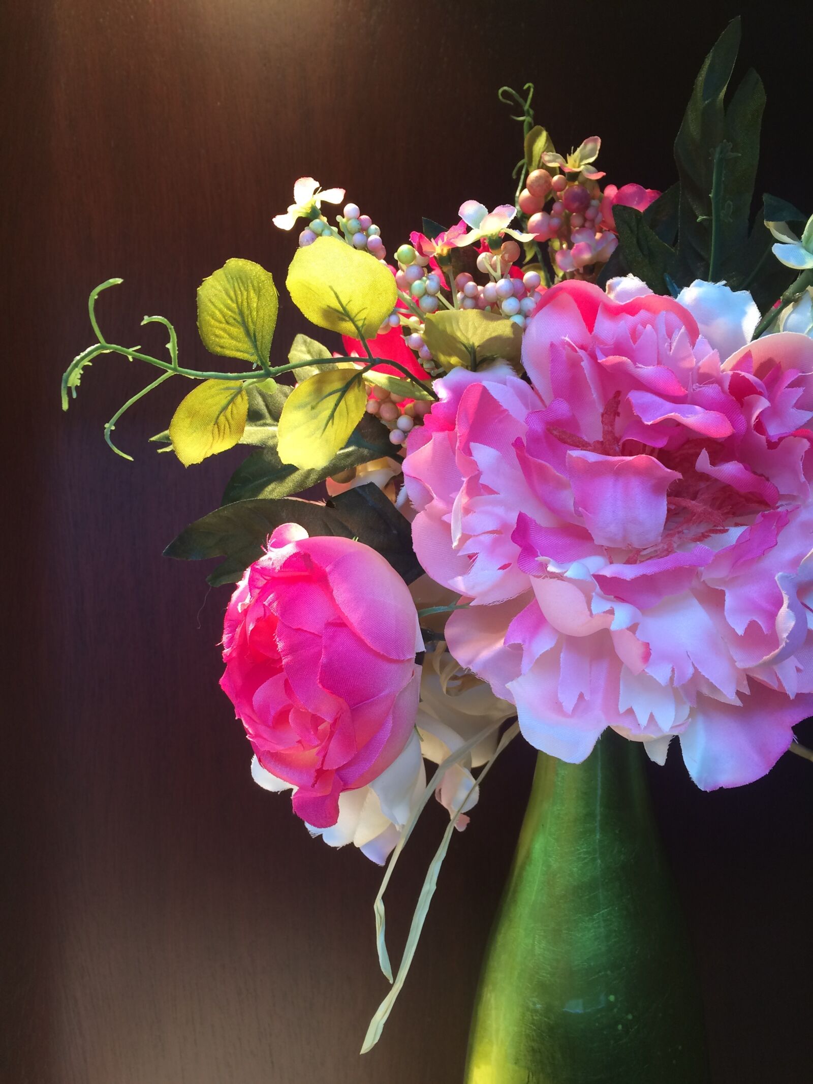 Apple iPhone 5s sample photo. Brown, fake, flower, vase photography
