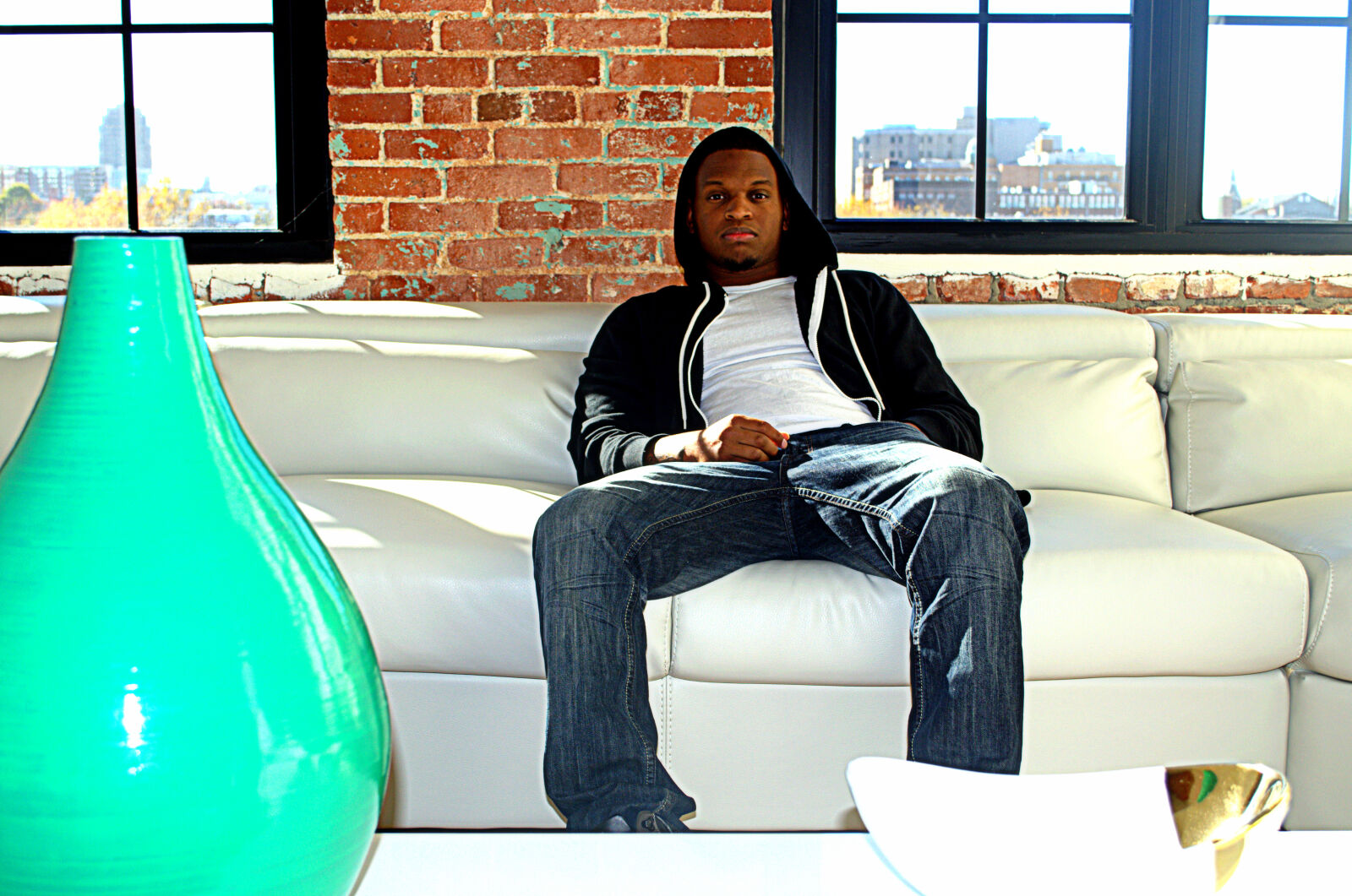 Nikon D5100 sample photo. Background, black, male, hoodie photography