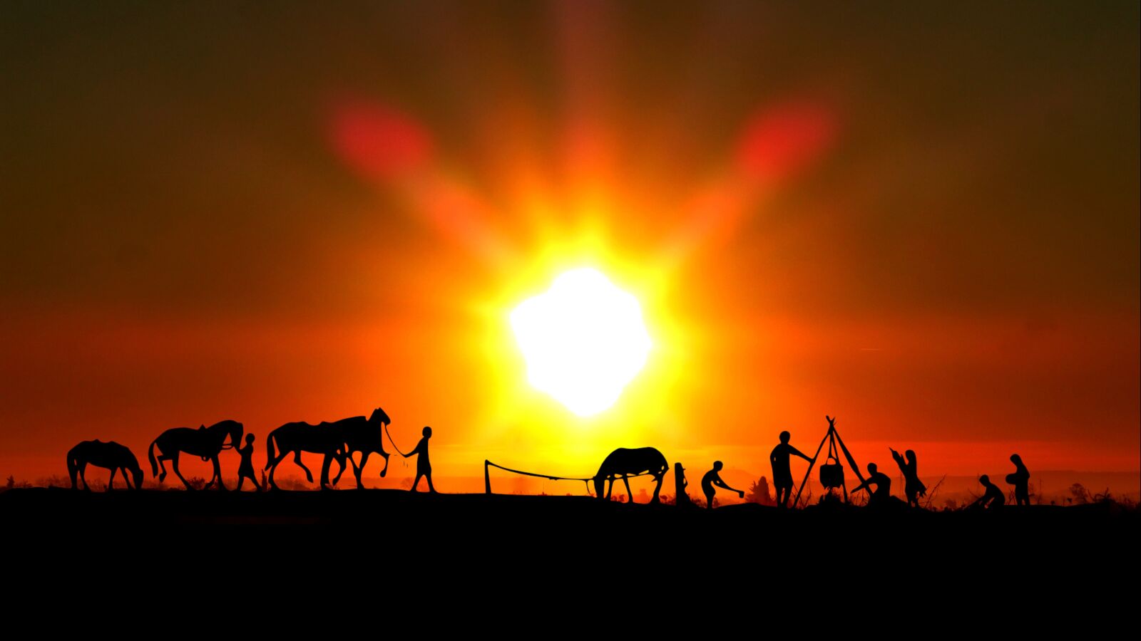 Panasonic Lumix DMC-ZS25 (Lumix DMC-TZ35) sample photo. Sunset, farmer, animals photography