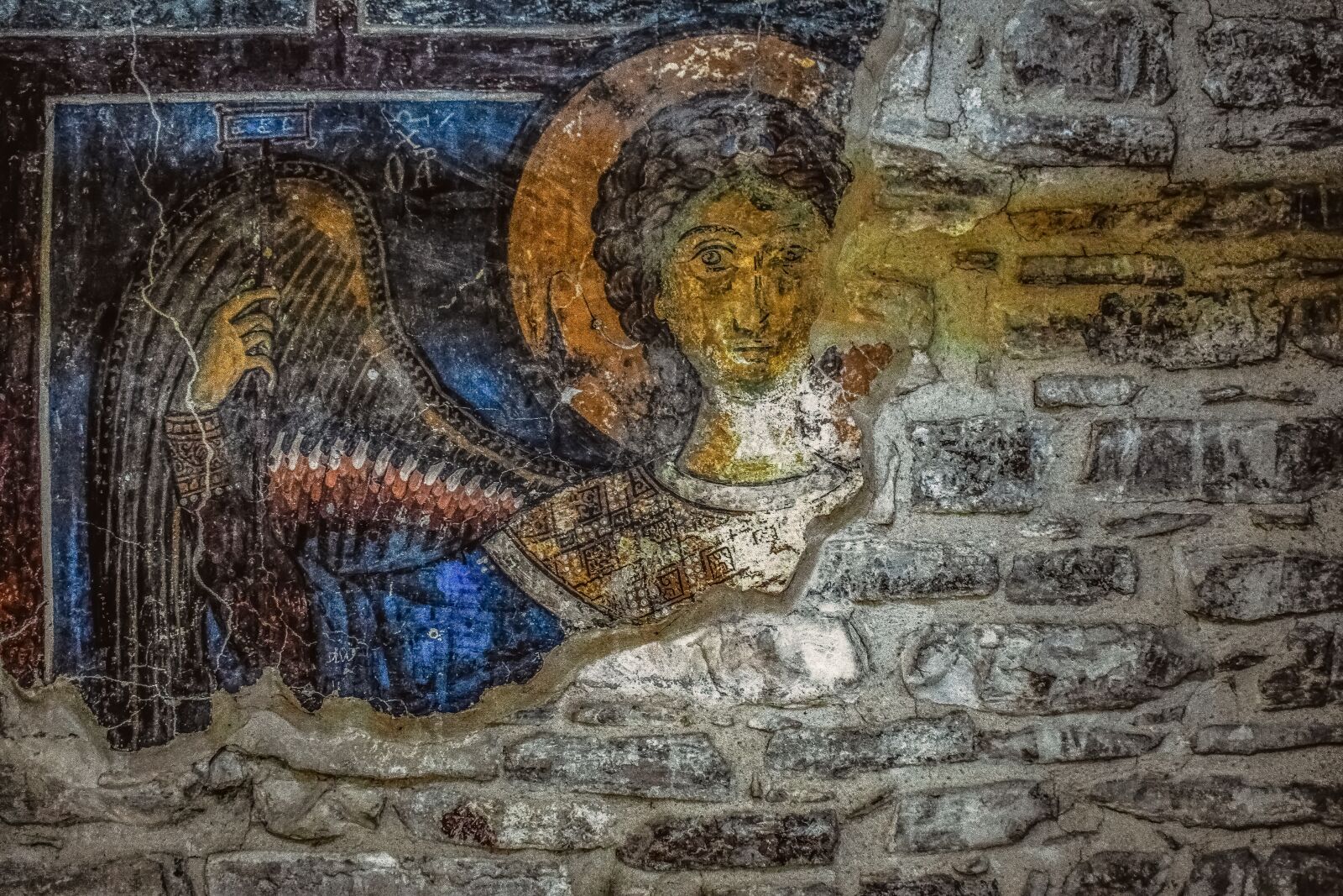 Nikon D3300 sample photo. Angel, icon, wall paint photography