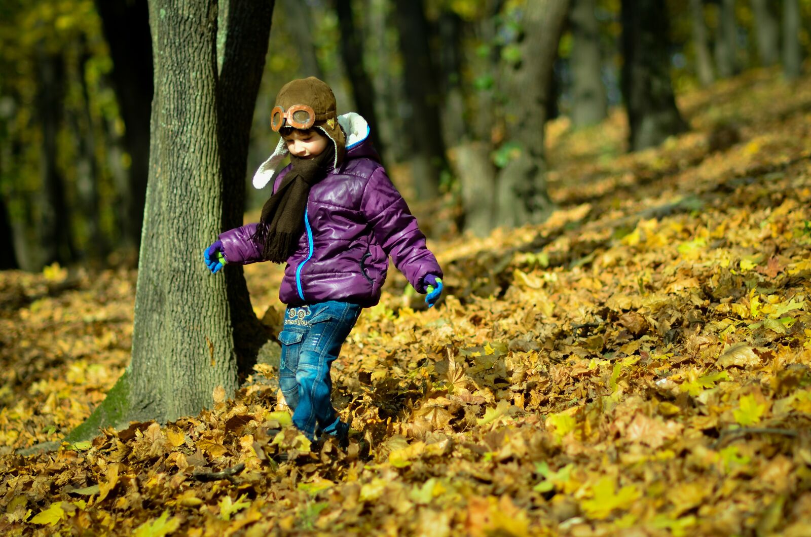 Nikon D7000 sample photo. Boy, autumn, park photography