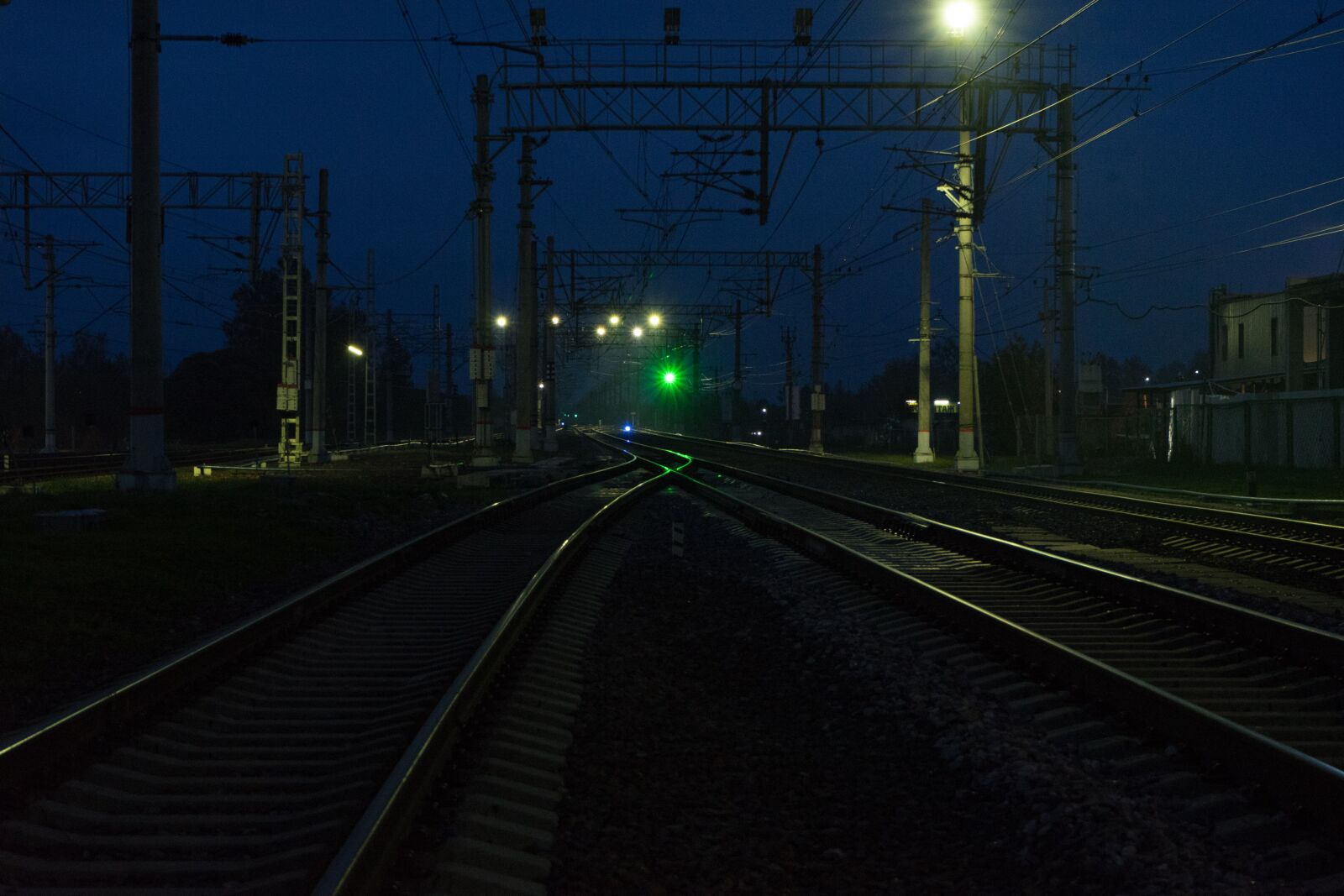 Sony FE 28-70mm F3.5-5.6 OSS sample photo. Night, lights, railway photography