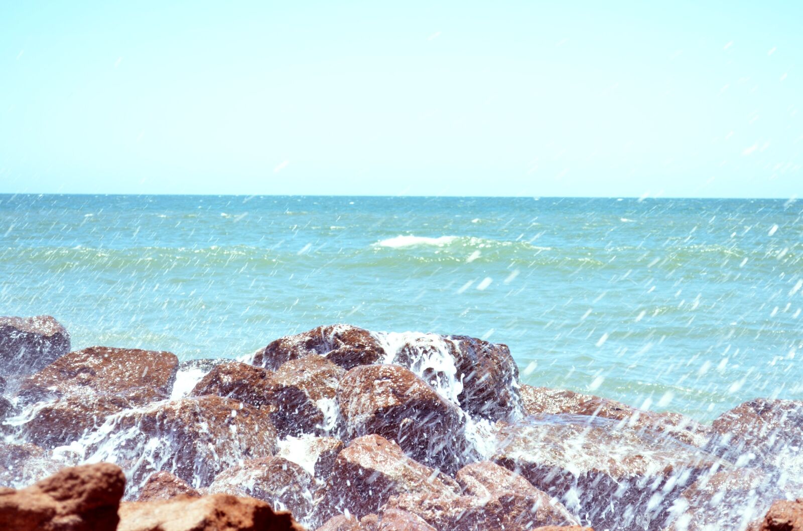 Nikon D5100 sample photo. Sea, rocks, blue photography