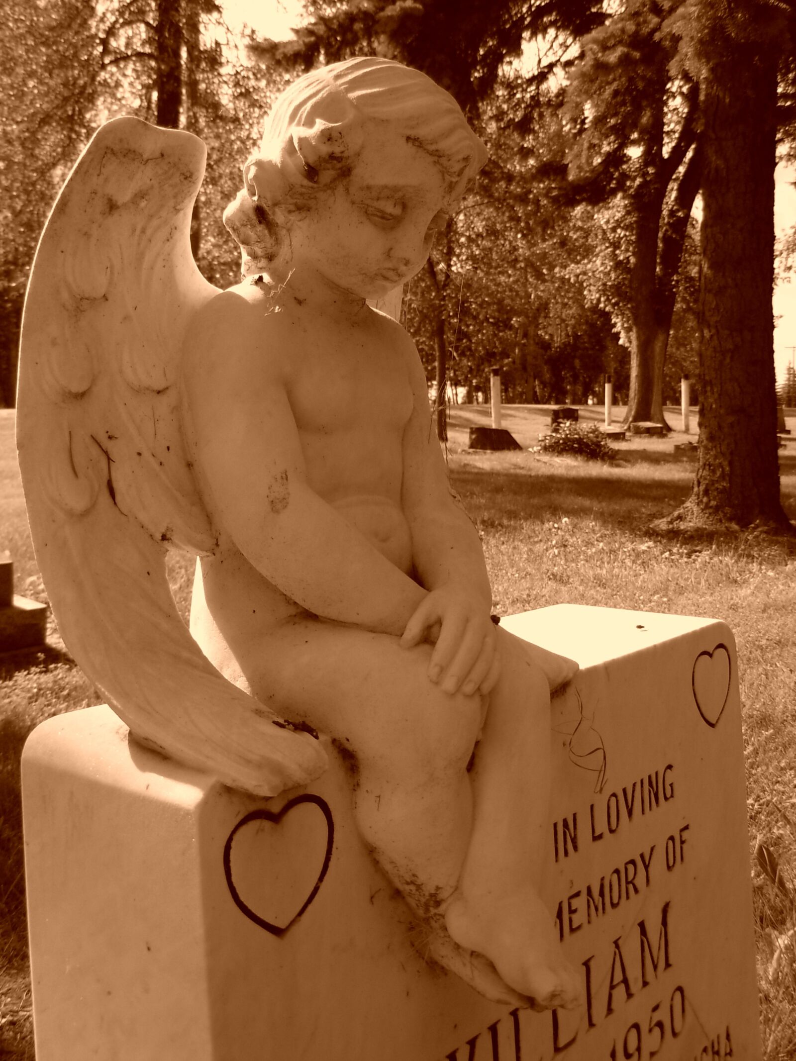 Nikon COOLPIX L5 sample photo. Graveyard, grave, angel photography