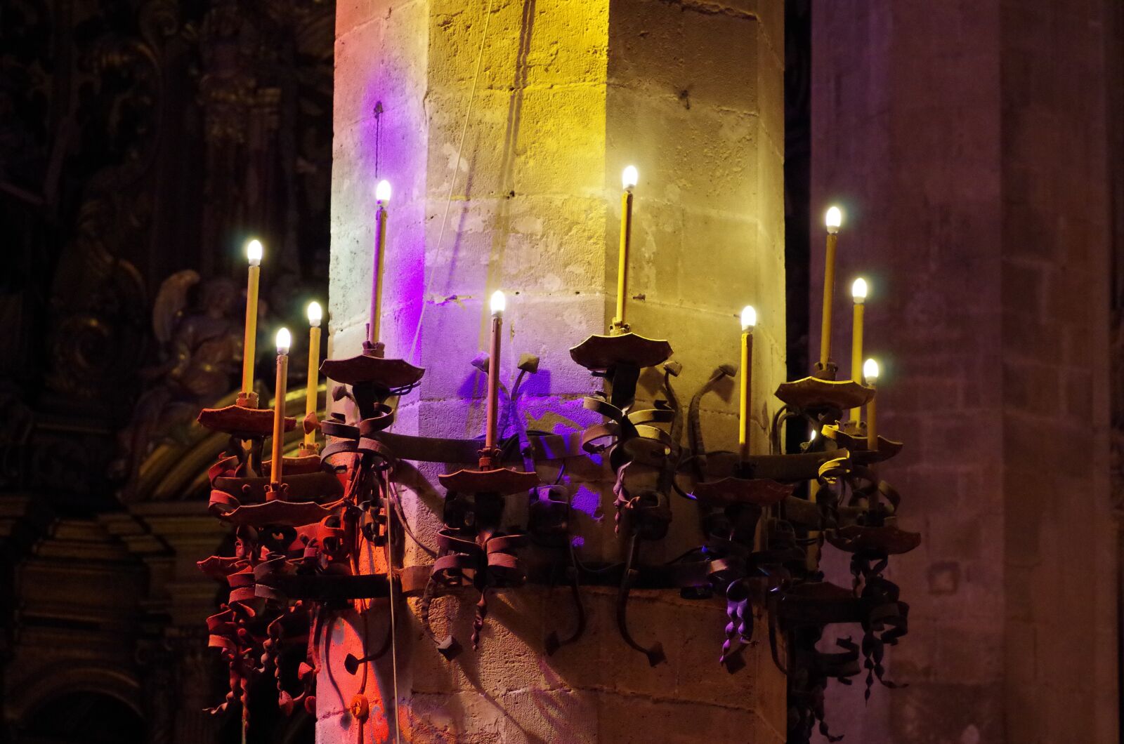 Pentax K-50 sample photo. Cathedral, church, lights photography