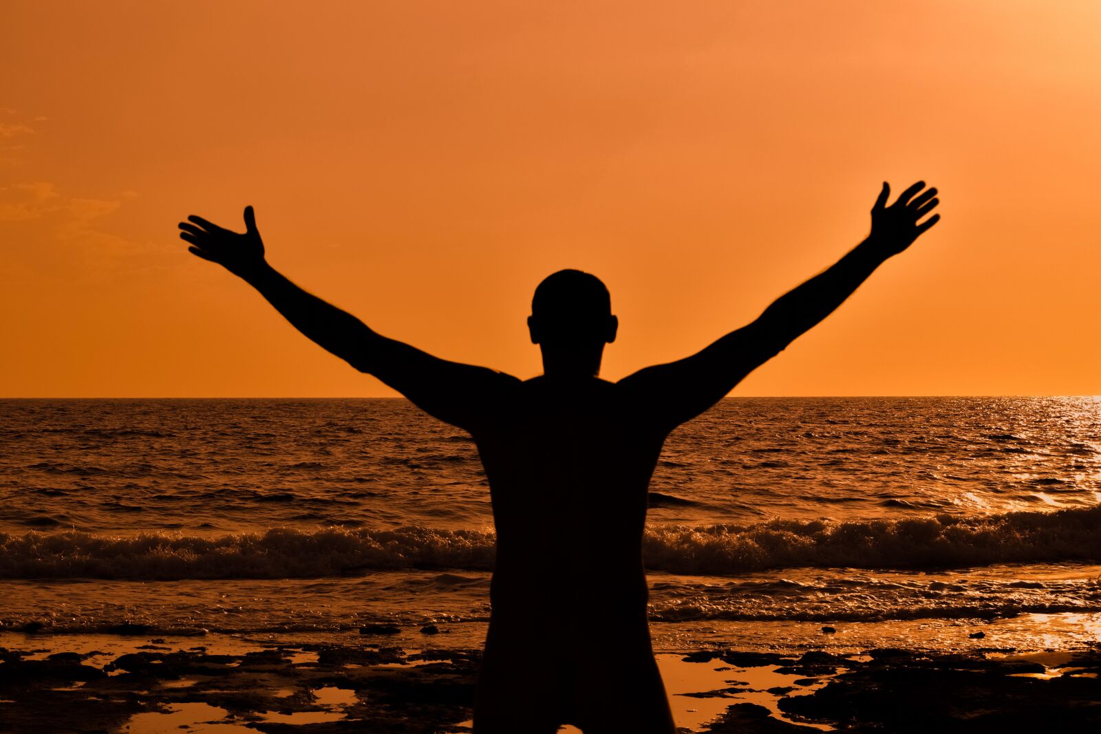 Nikon D3300 sample photo. Sunset, man, silhouette photography