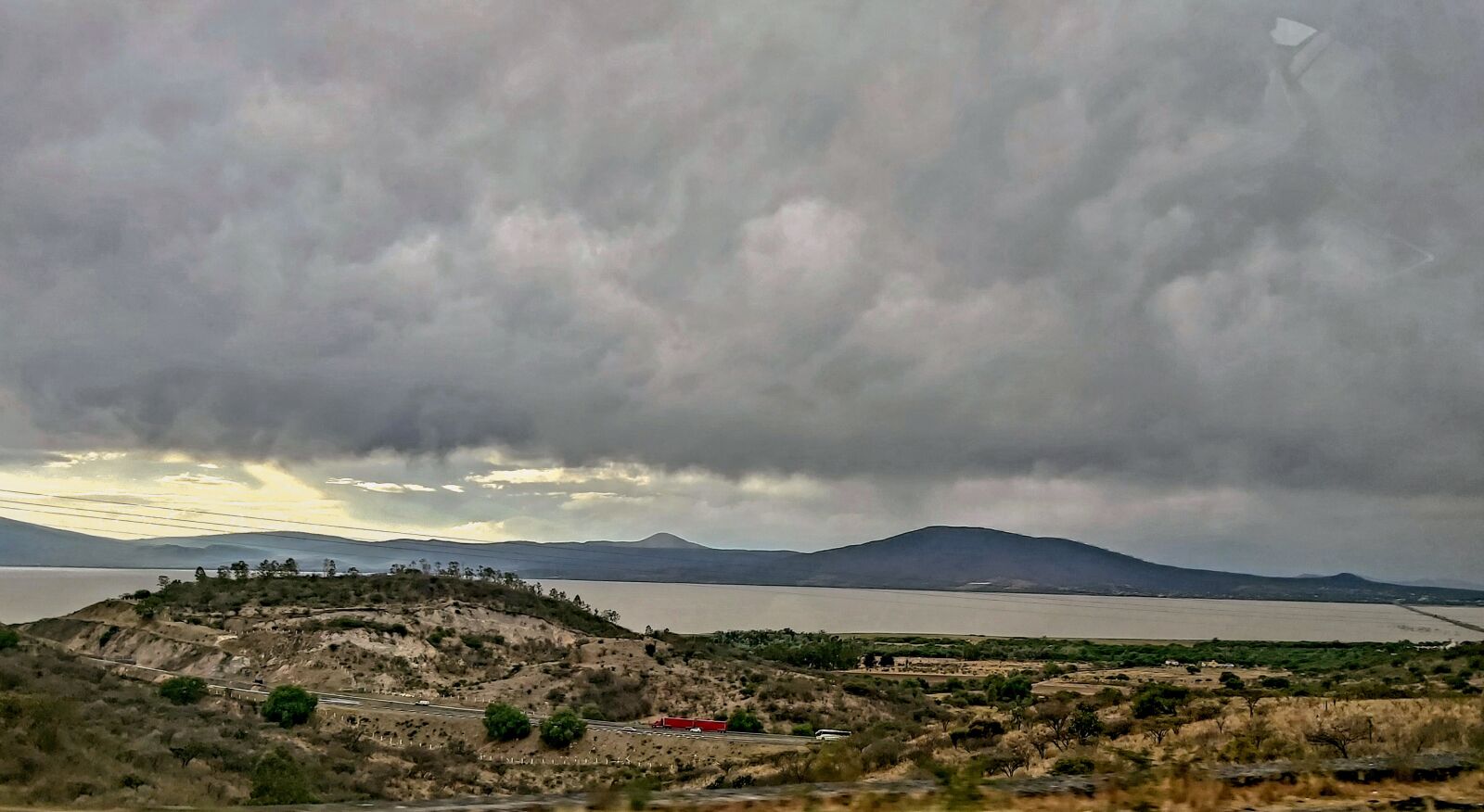 Samsung Galaxy A70 sample photo. Landscape, rainy, lake photography