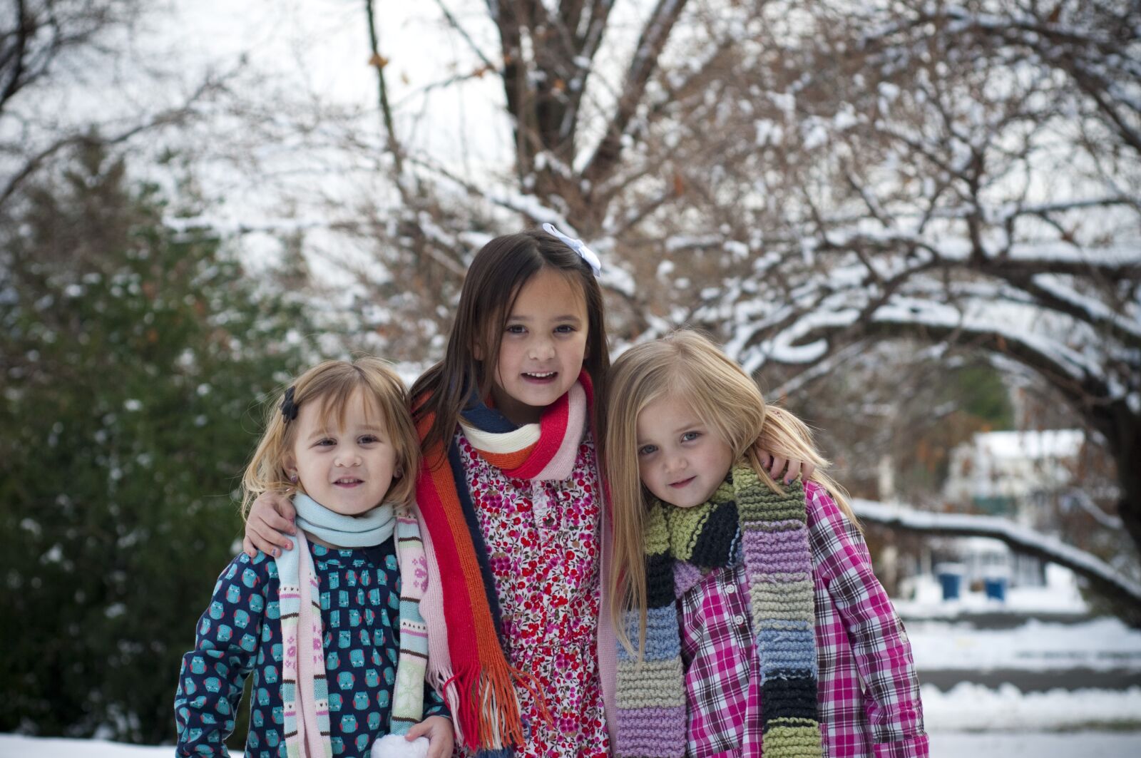 Nikon D90 sample photo. Sisters, winter, snow photography