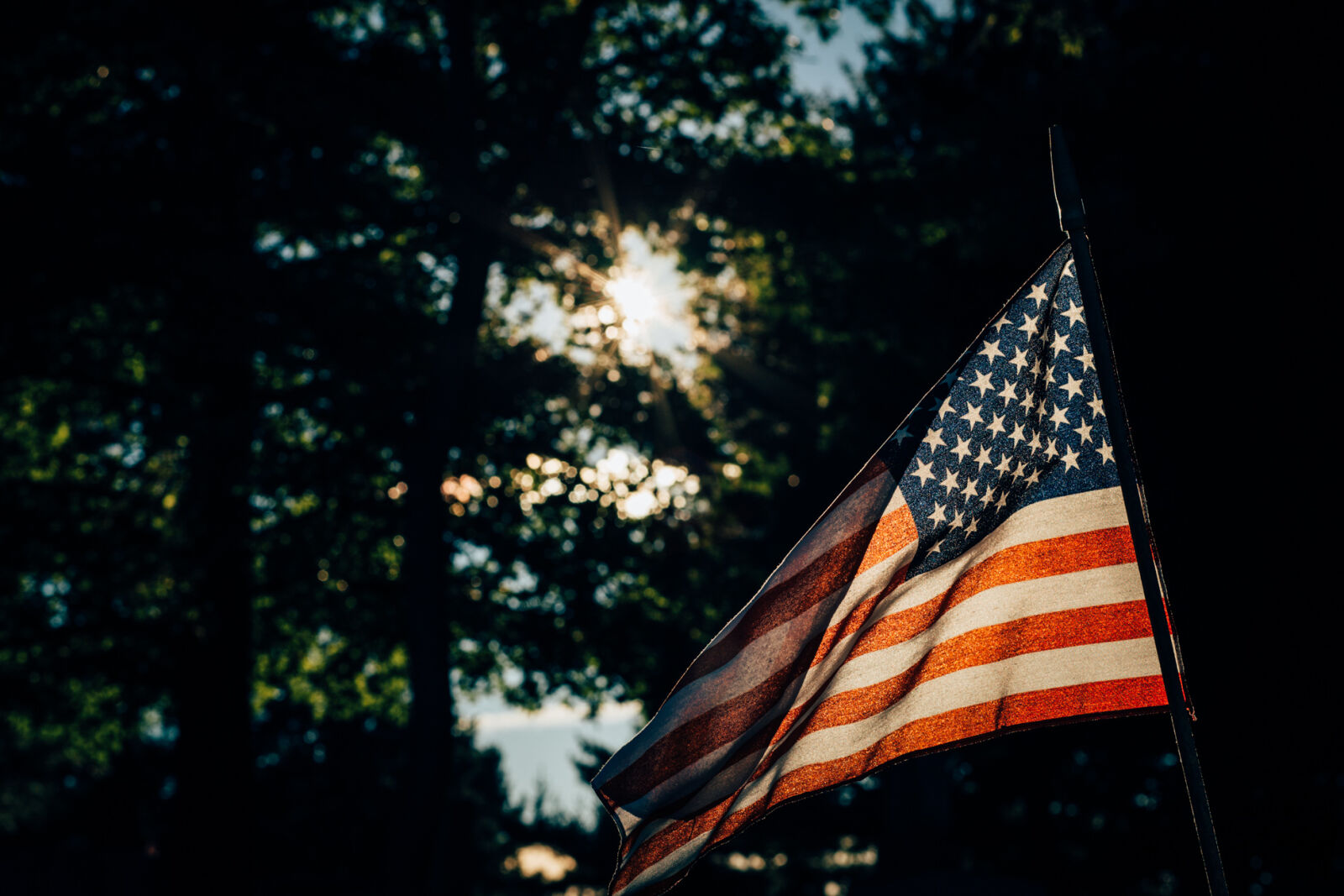 Canon EF 85mm F1.8 USM sample photo. America, american, flag, sky photography